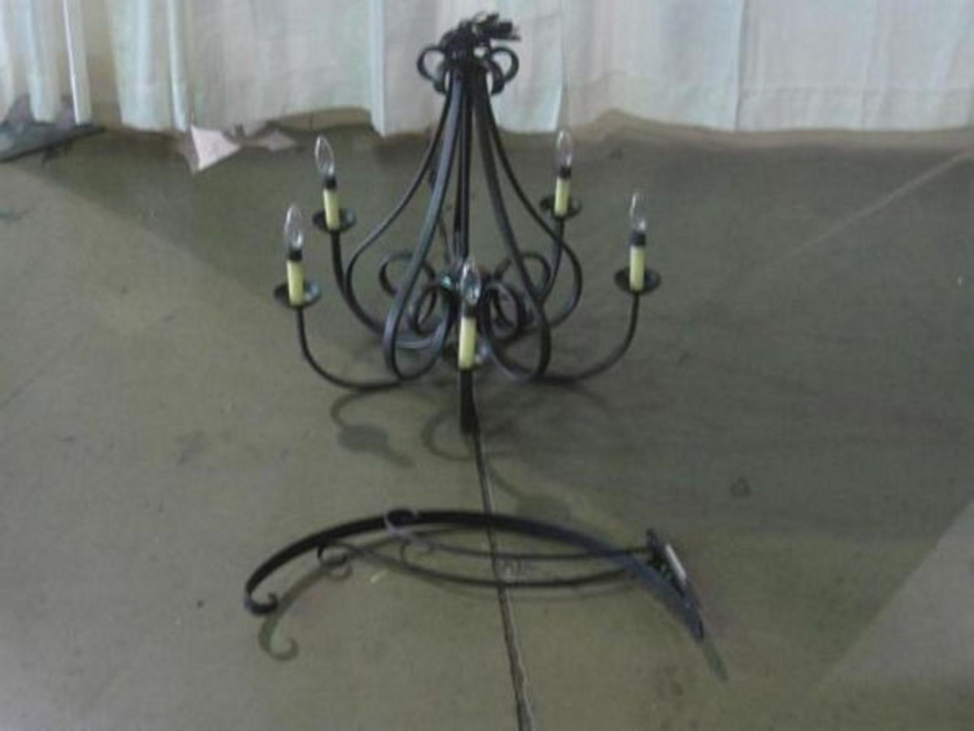 LOT: (10) Dover 5 Chandeliers with Hanging Arm Bracket - Image 2 of 3