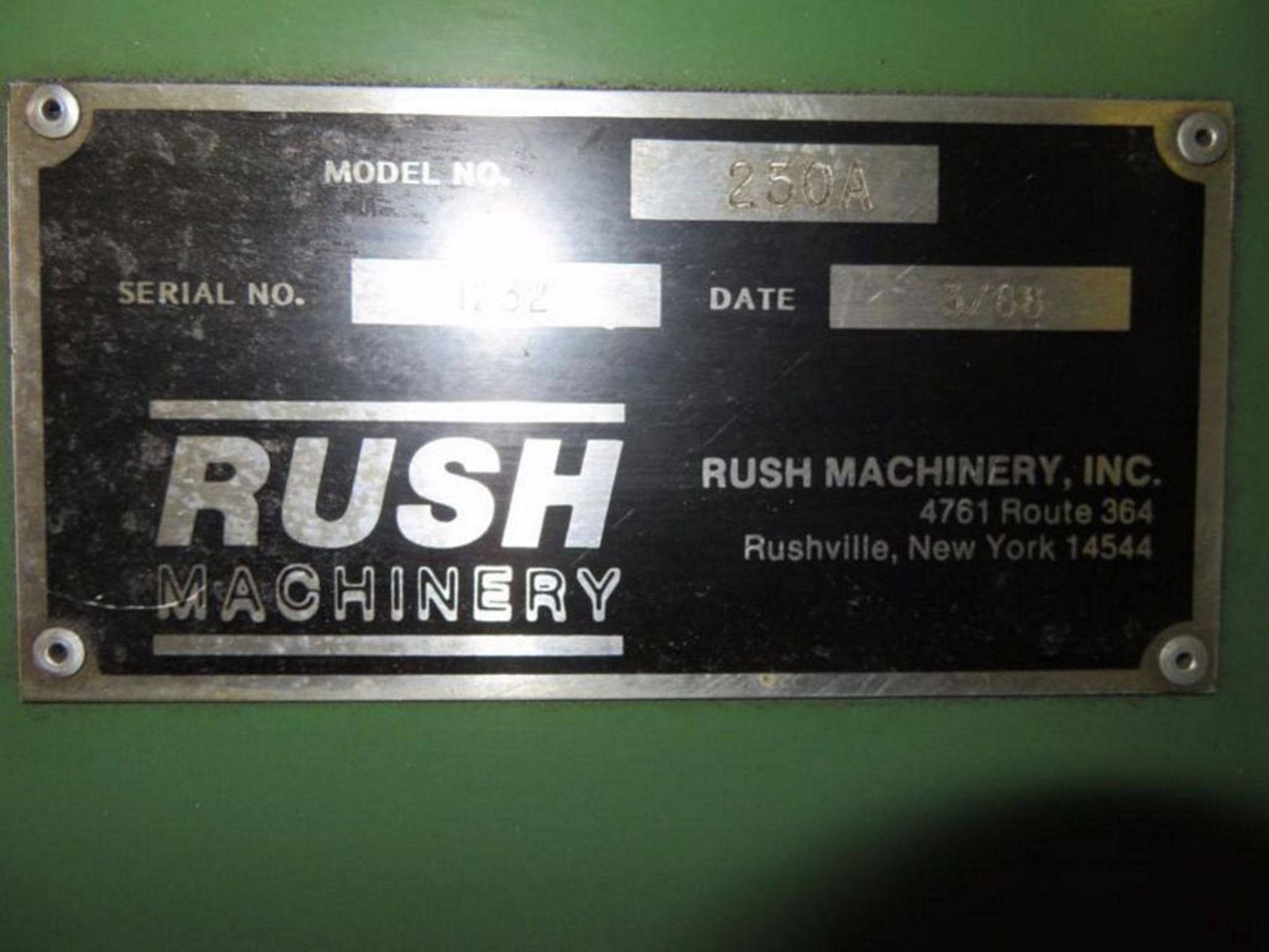 Rush Tool & Cutter Grinder Model 250A, S/N 1232 (1988), Baldor 1/2 HP Grinding Spindle Universal Fix - Image 2 of 2