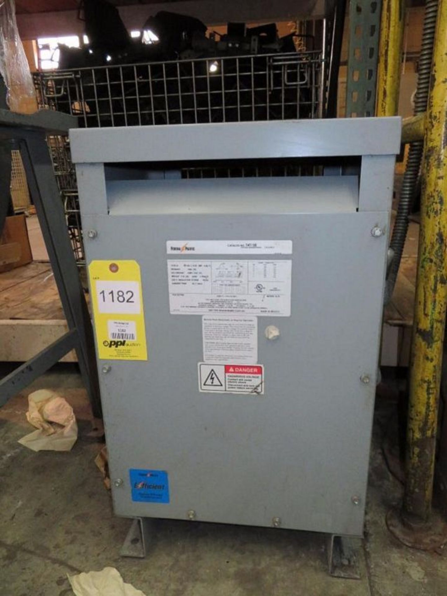 Federal Pacific Transformer, 15 KVA, 480 Volt (Building #3)