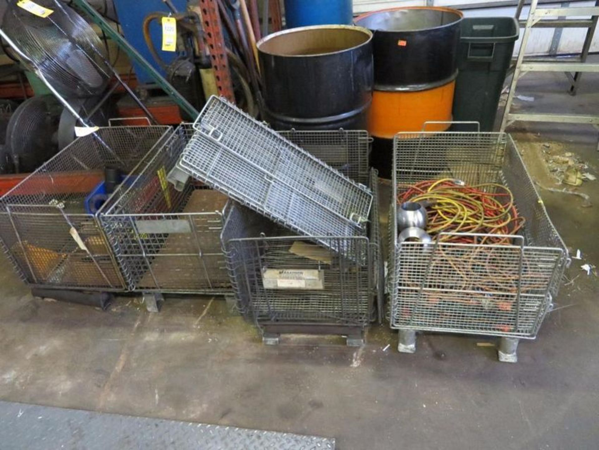 LOT: Assorted Extension Cords in (5) Wire Baskets (Building #1)