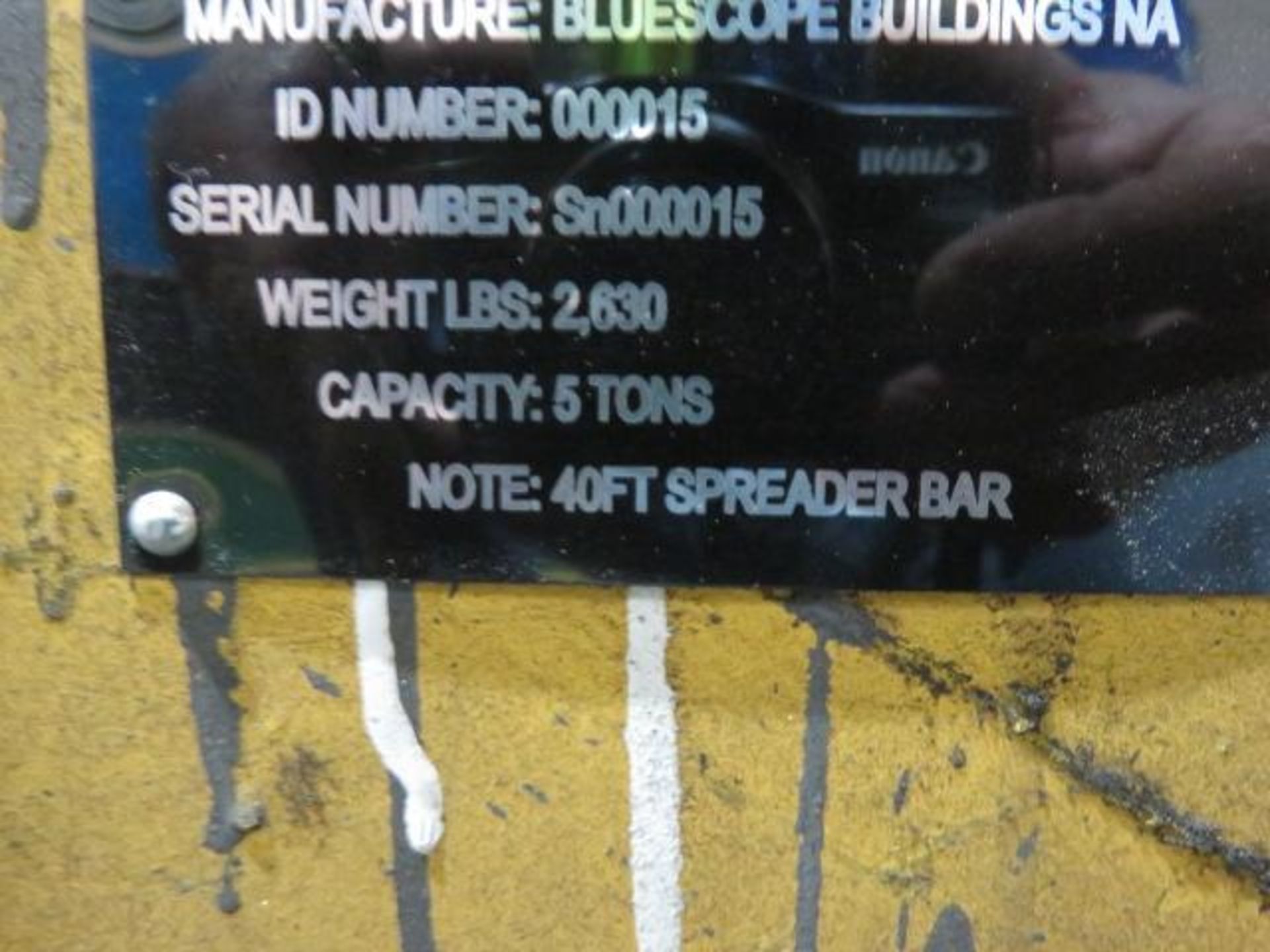 40 ft. Spreader Bar, 5 Ton Capacity - Image 2 of 2