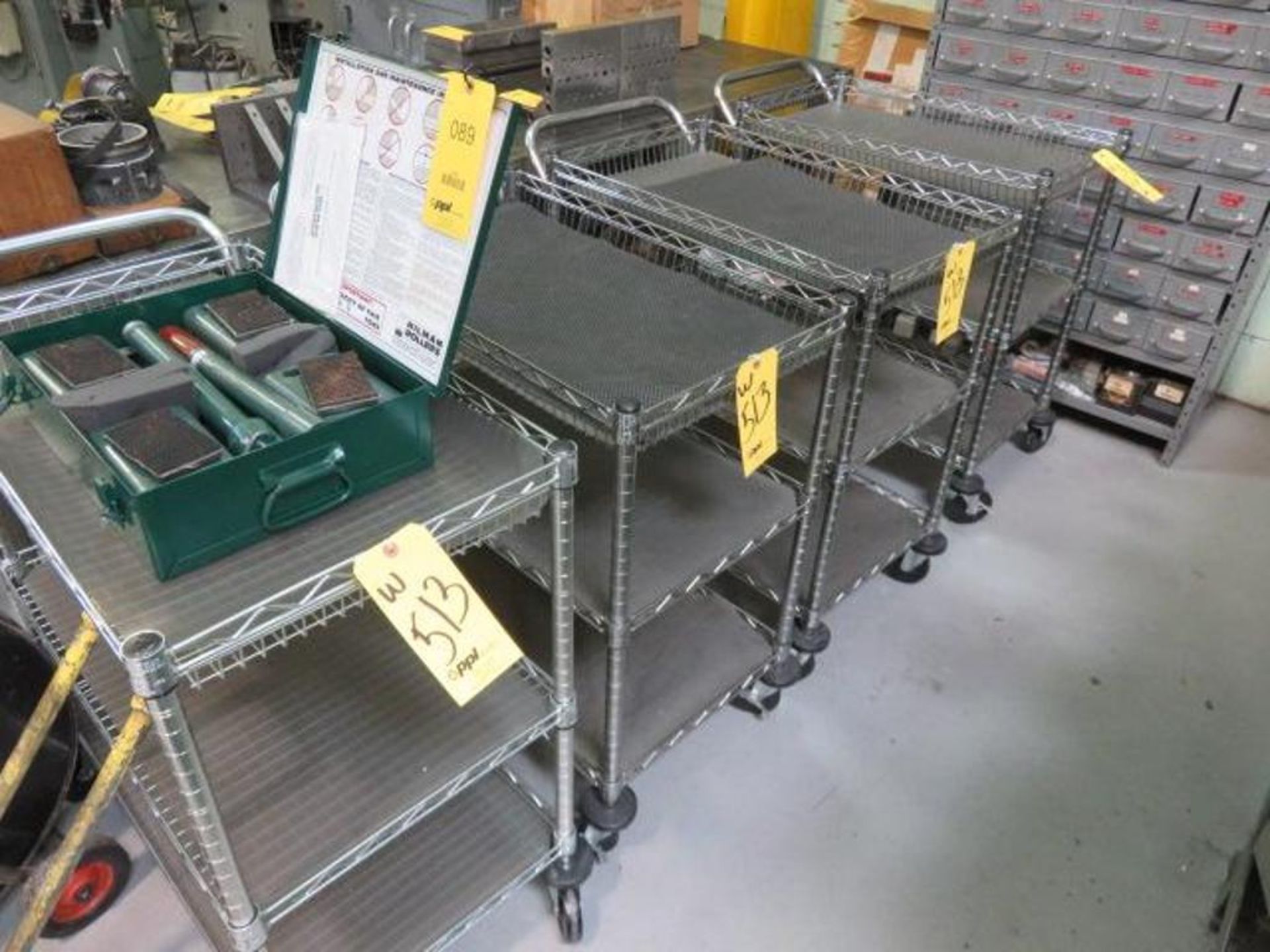 LOT: (10) 4-Wheel Wire Carts