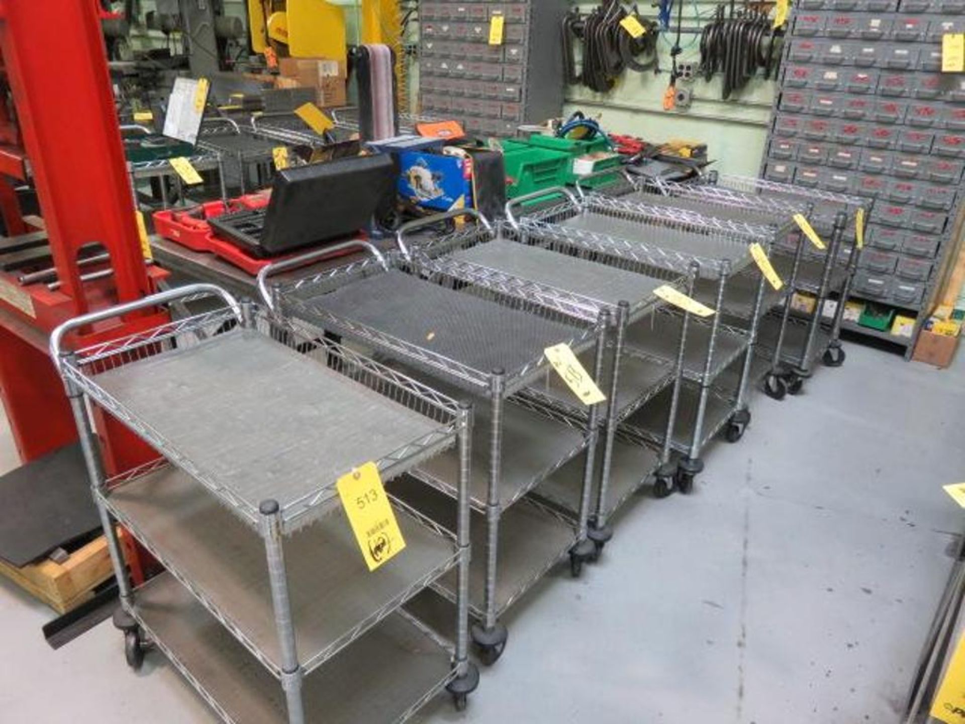 LOT: (10) 4-Wheel Wire Carts - Image 2 of 2