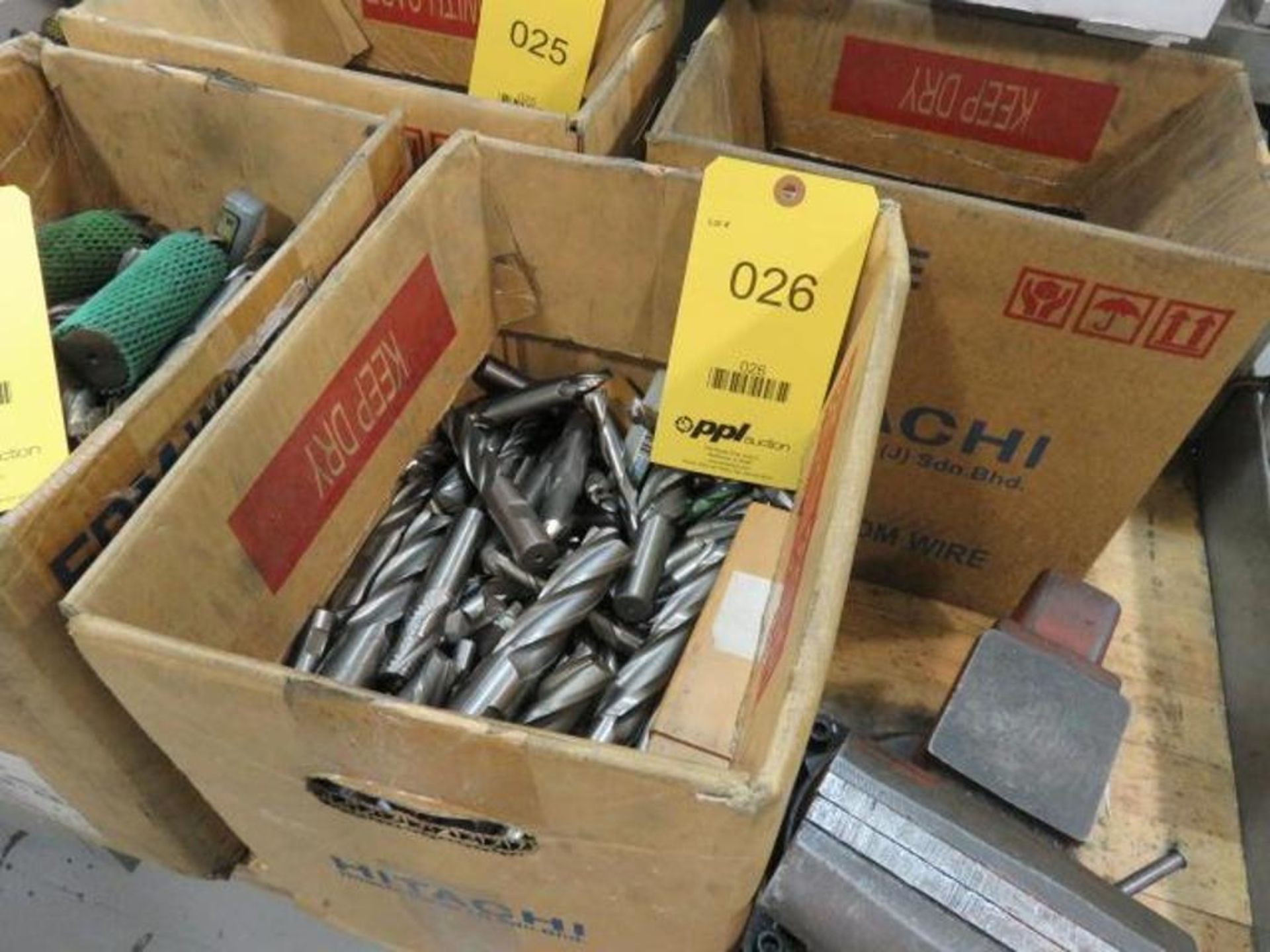 LOT: Assorted End Mills in (1) Box