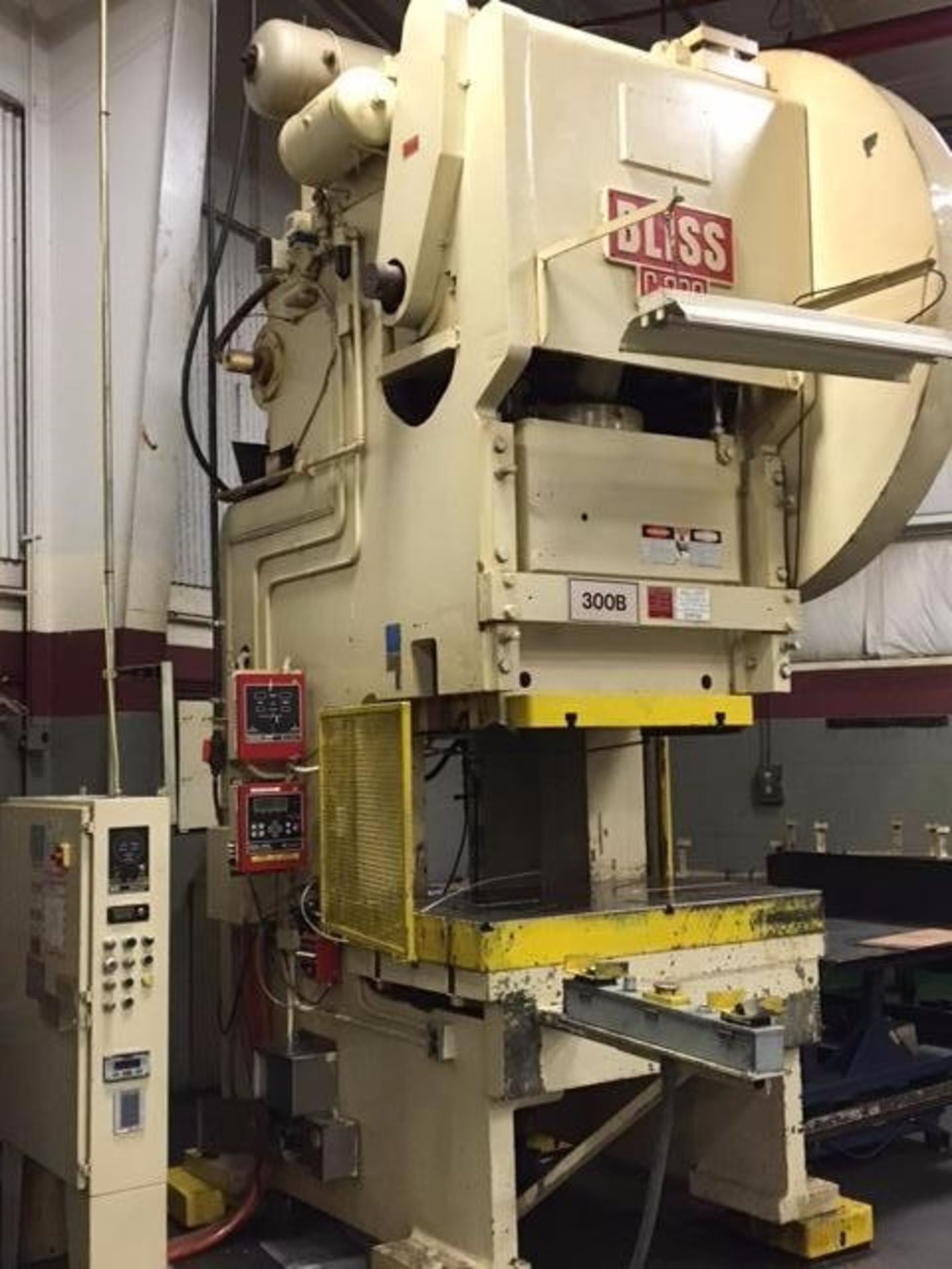 300 Ton Bliss Model C-300 Gap Press, s/n: H64756, Year: 1973, 8" Stroke, 24" Shut Height, 4.5"