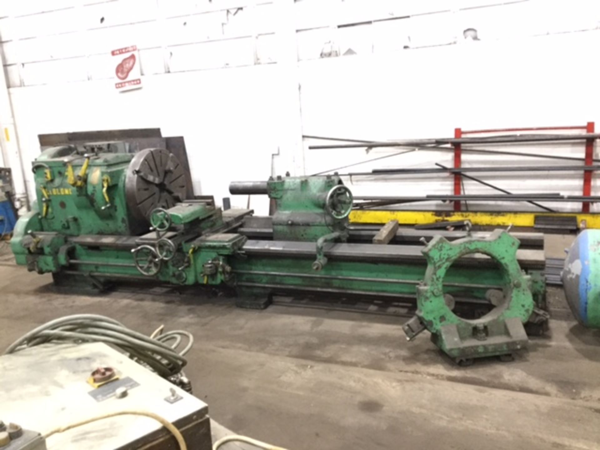 LeBlonde Manual Lathe, 36" chuck, 96" between centers, 32" swing over bed, Lansing Michigan