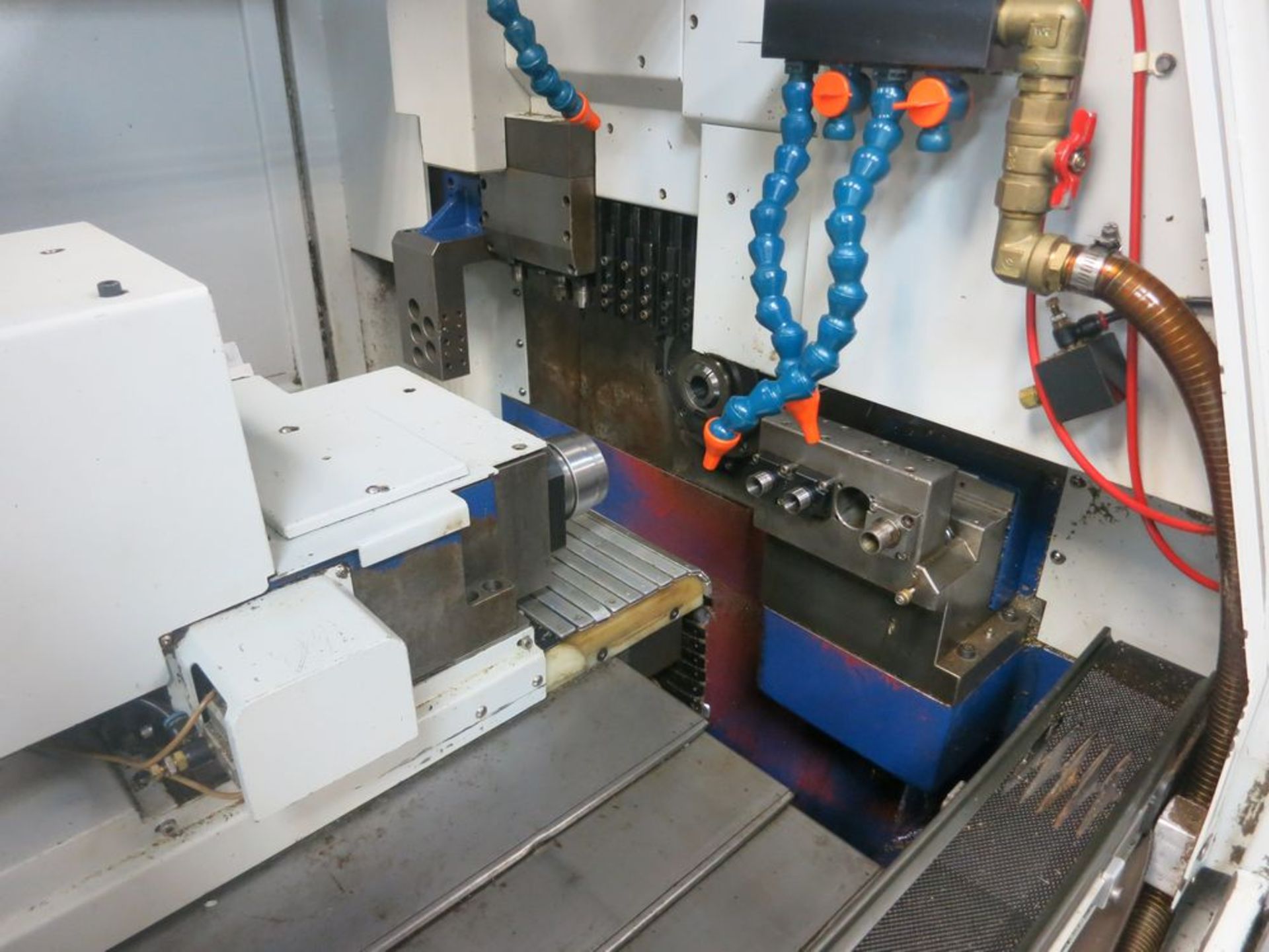 32MM Hanwha SL-32HPII 7-Axis CNC Swiss Type Sliding Headstock Automatic Lathe, S/N SL-32B4-1052, New - Image 4 of 15