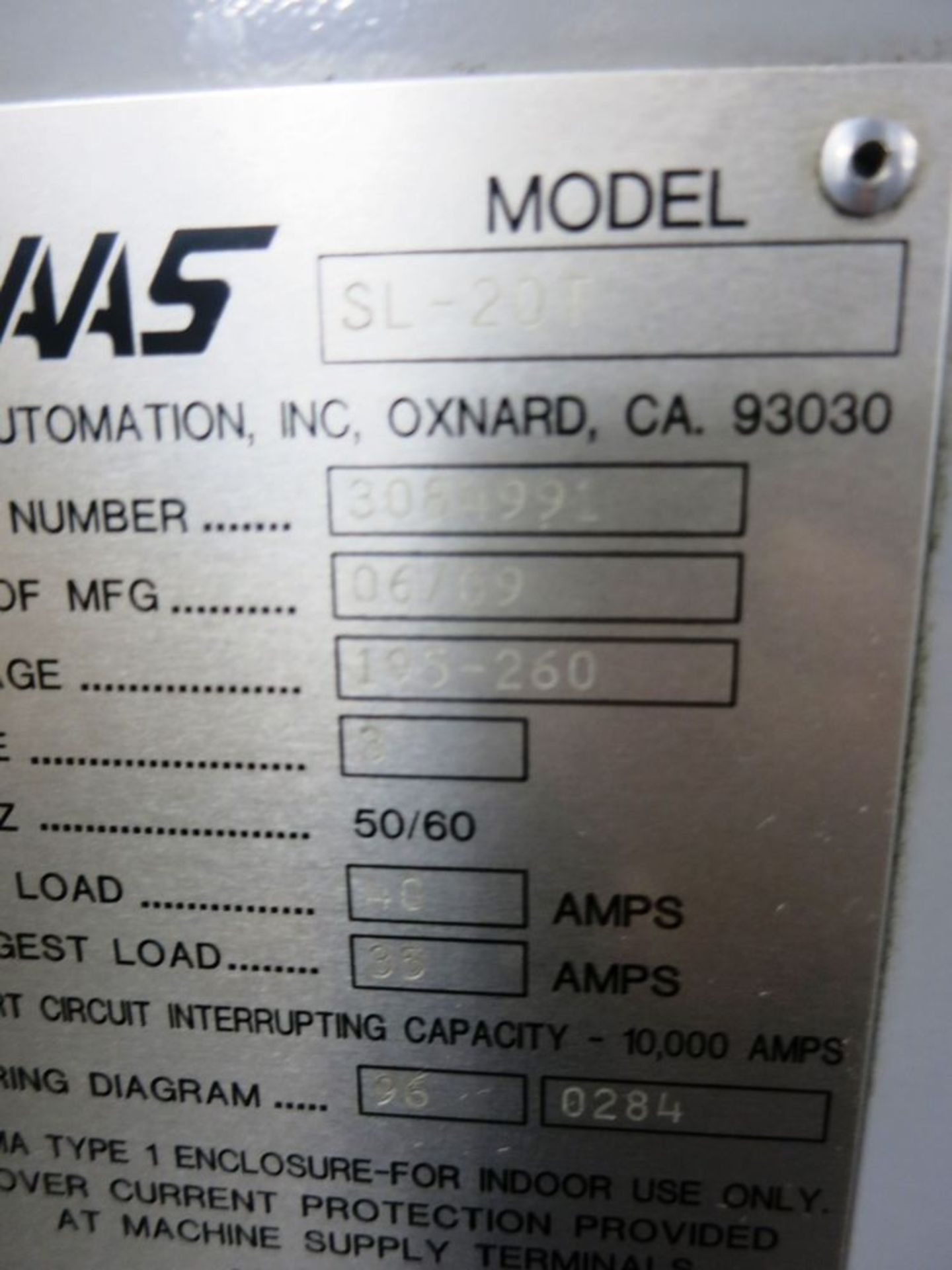 Haas SL-20T CNC 2-Axis Turning Center Lathe w/Epson 6-Axis Material Handling Robot, S/N 3084991, New - Image 8 of 8