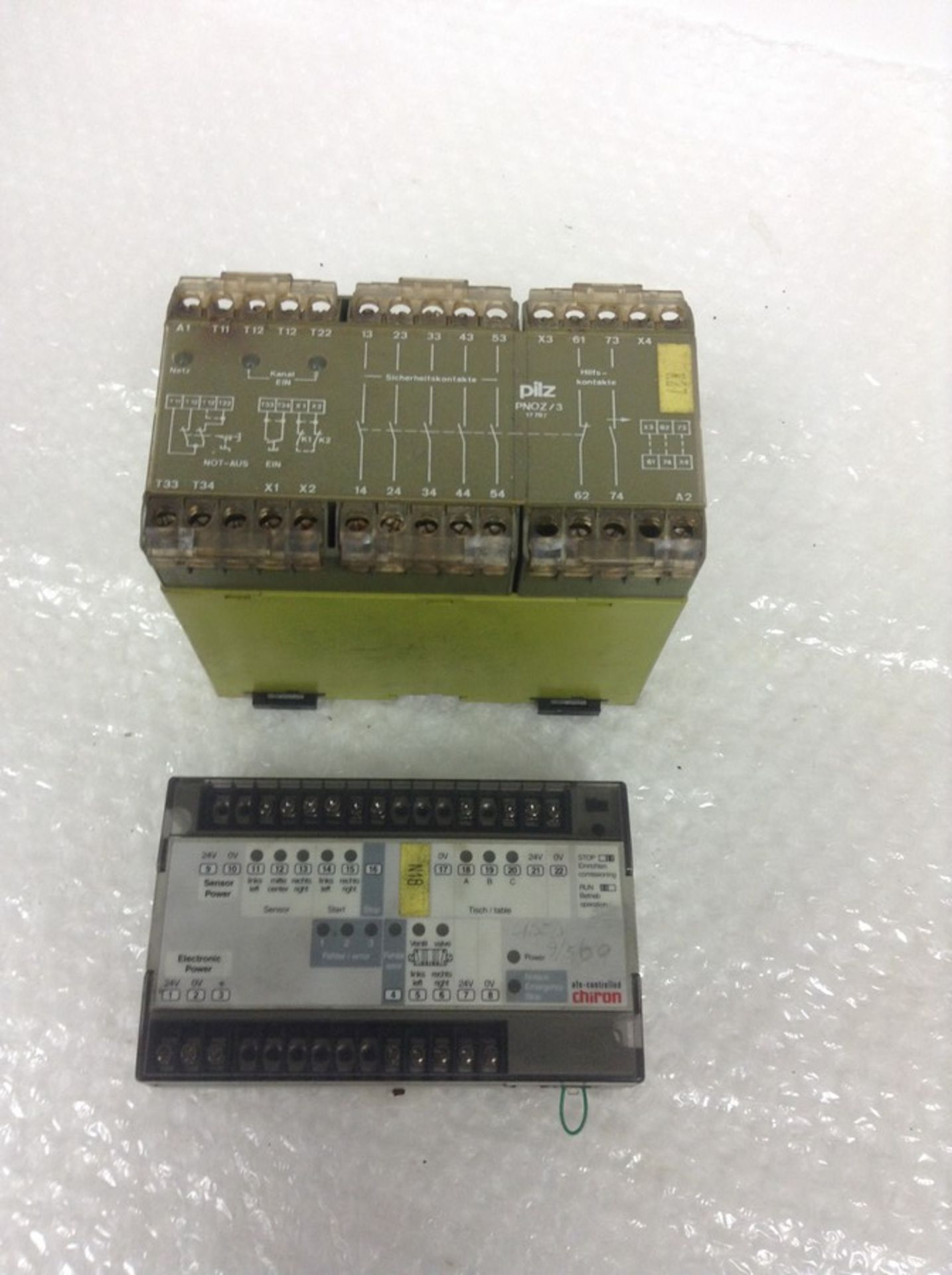 CHIRON TN189016 and PILZ PNOZ/3 Input/Output Module and SAFETY RELAY