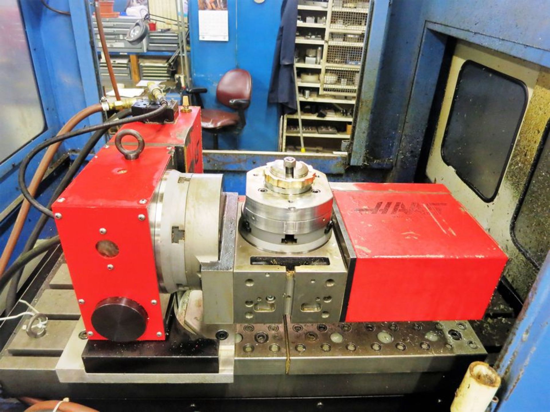 160mm Haas TRT160 Tilting 2-Axis Rotary Table with Haas 2-Axis Controller, S/N 900271A,900271B,