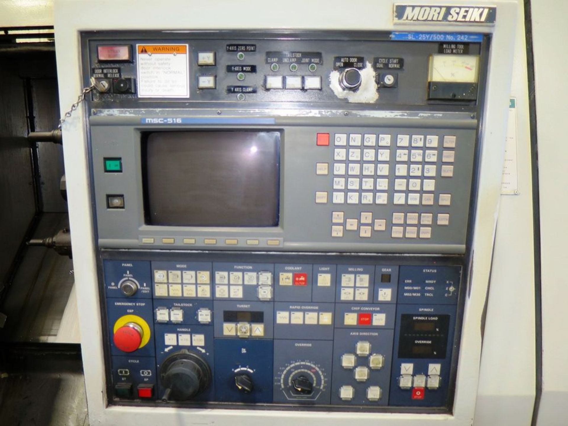 Mori Seiki SL25Y/500 Multi-Axis CNC Turning Center Chucker, S/N 0242, New 1998 General - Image 2 of 9