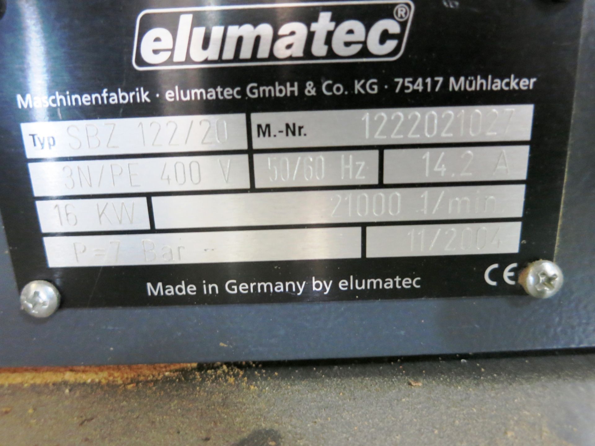 Elumatec SBZ-122/20 CNC Profile Machining Center/Router, S/N 1222021027, New 2005 General - Image 14 of 15