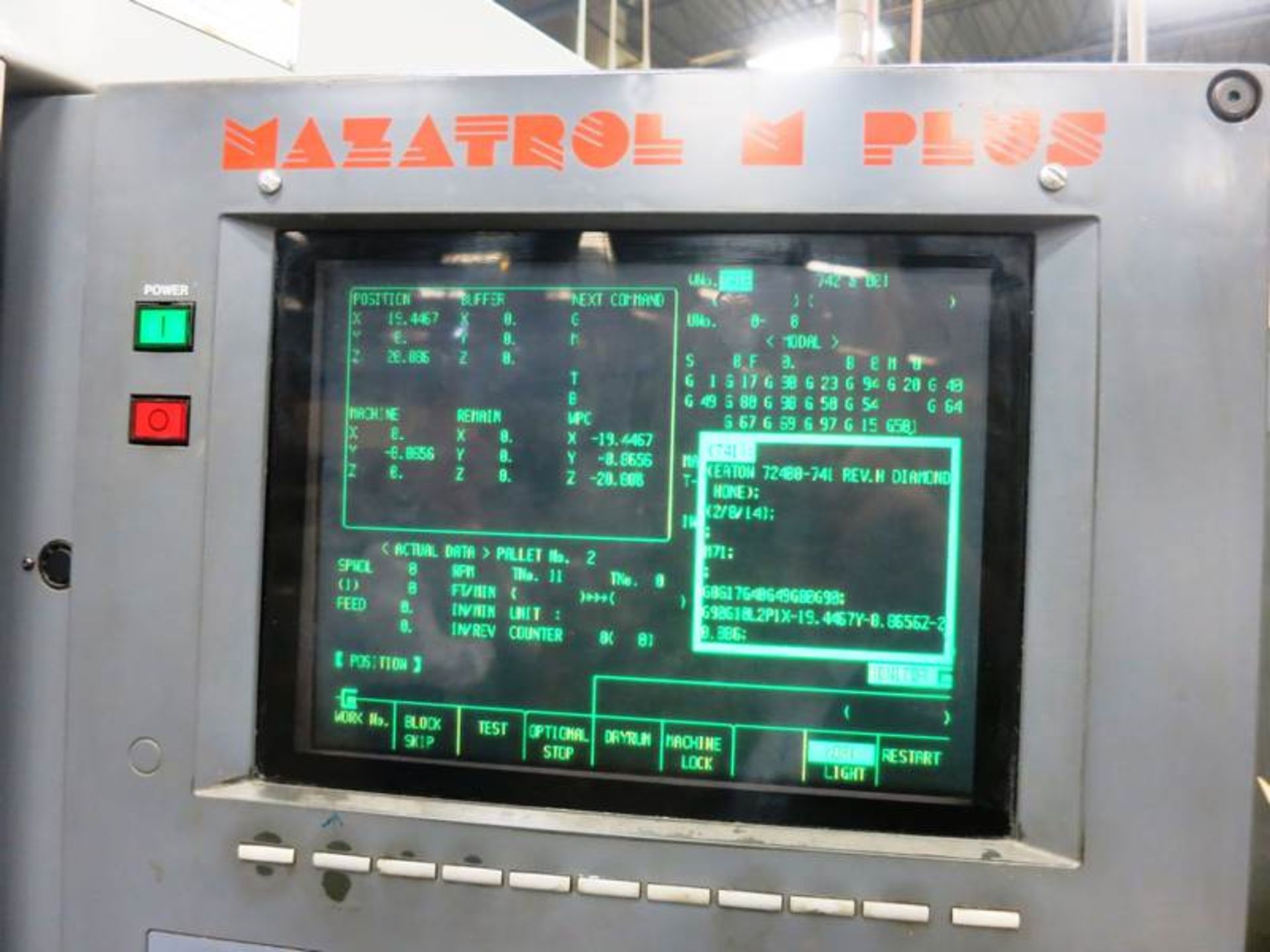 Mazak HTC-400 CNC Horizontal Machining Center, S/N 123467, New 1997 General Specifications, Travel:, - Image 3 of 8