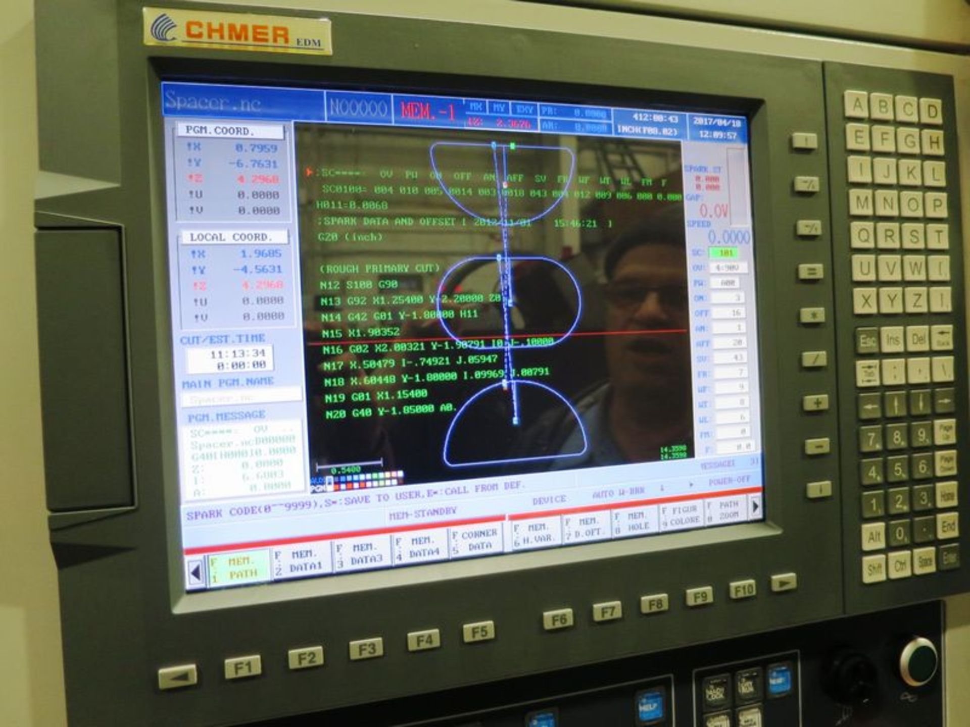 Chmer A422SL CNC Wire EDM Machine "NEW and Un-Used", S/N 1110693, New 2012 General Specifications, - Image 24 of 25