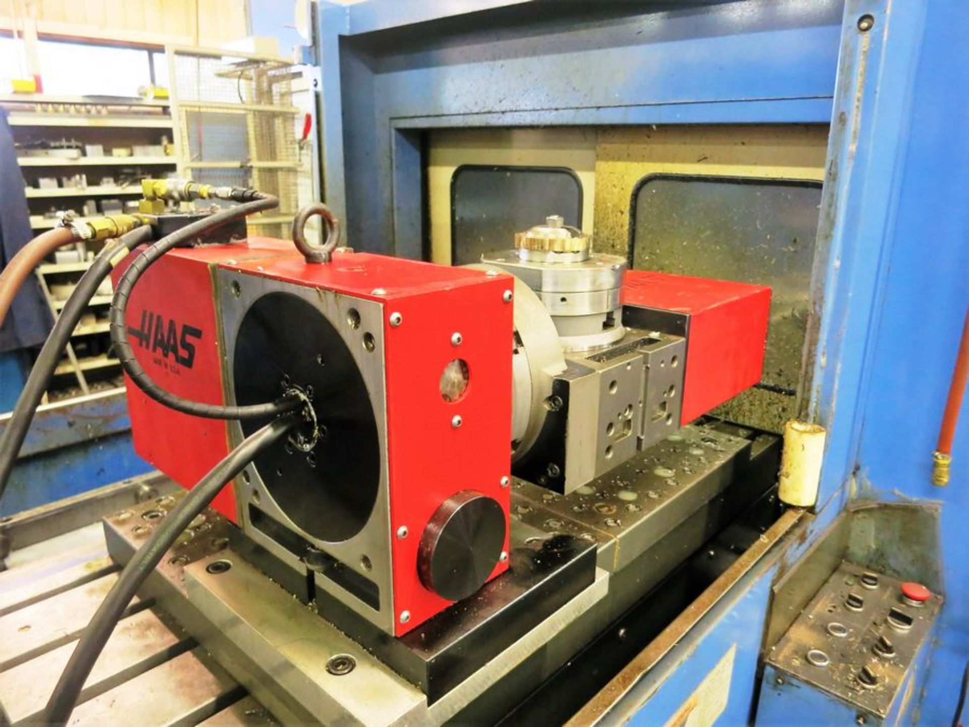 160mm Haas TRT160 Tilting 2-Axis Rotary Table with Haas 2-Axis Controller, S/N 900271A,900271B, - Image 2 of 6