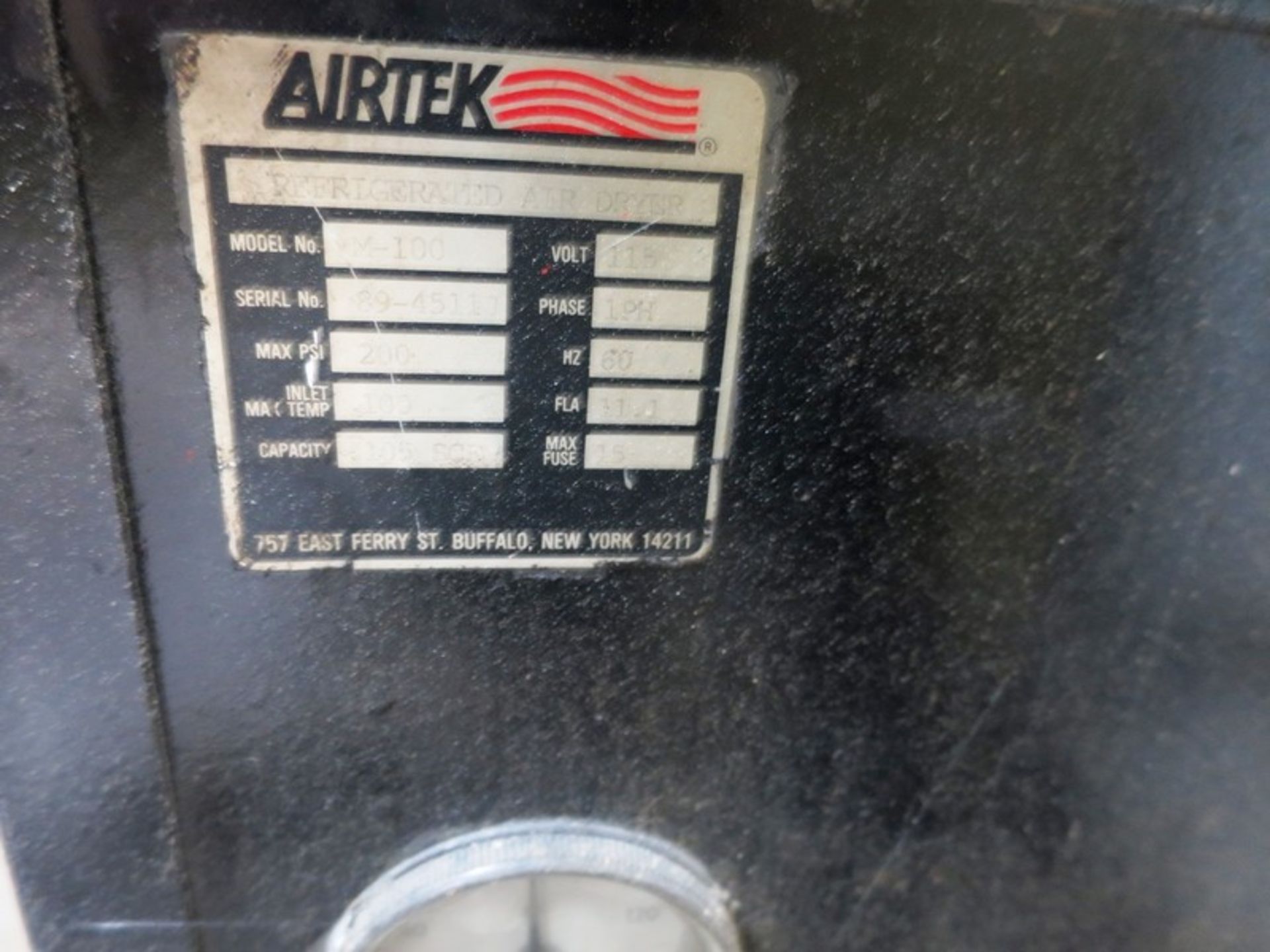 10HP Air Compressor with Airtek M-100 Air Dryer - Image 2 of 2