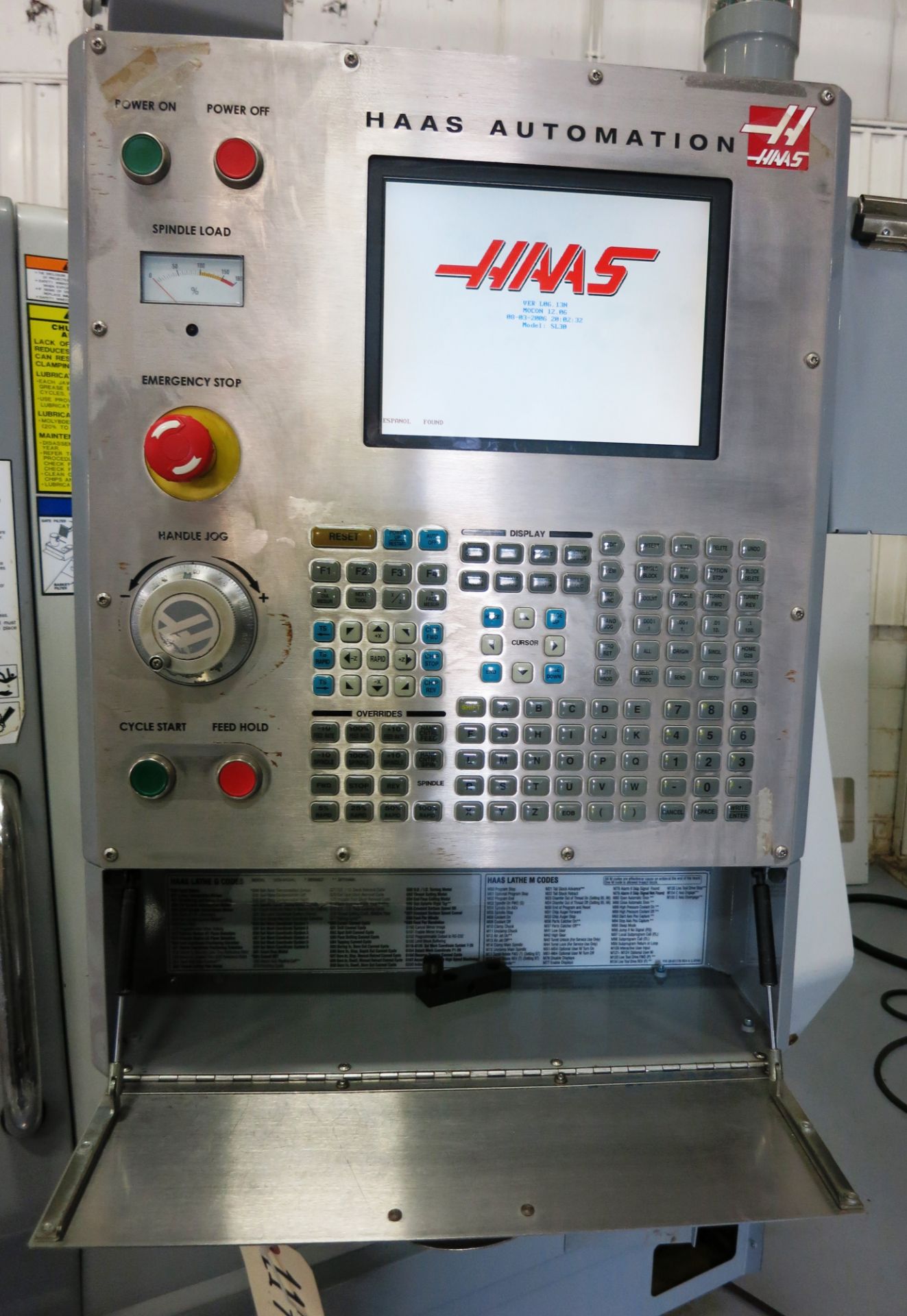 17"x34" Haas SL-30T 3-Axis CNC Turning Center lathe w/Live Tooling, S/N 73639, New 2006 - Bild 2 aus 12