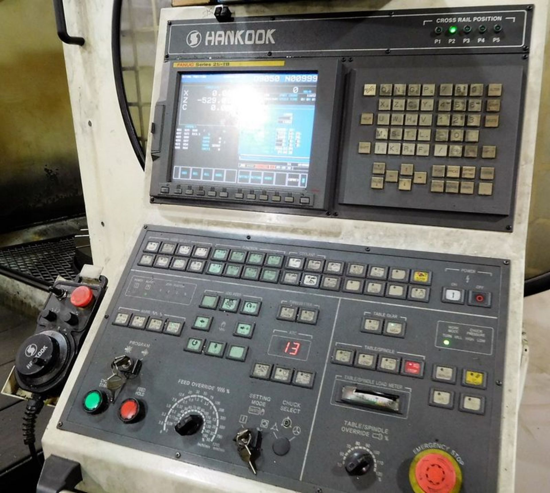 55"x63" Hankook VTC-140E CNC Heavy Duty Vertical Boring Mill with C-Axis & Live Tooling - Bild 8 aus 11