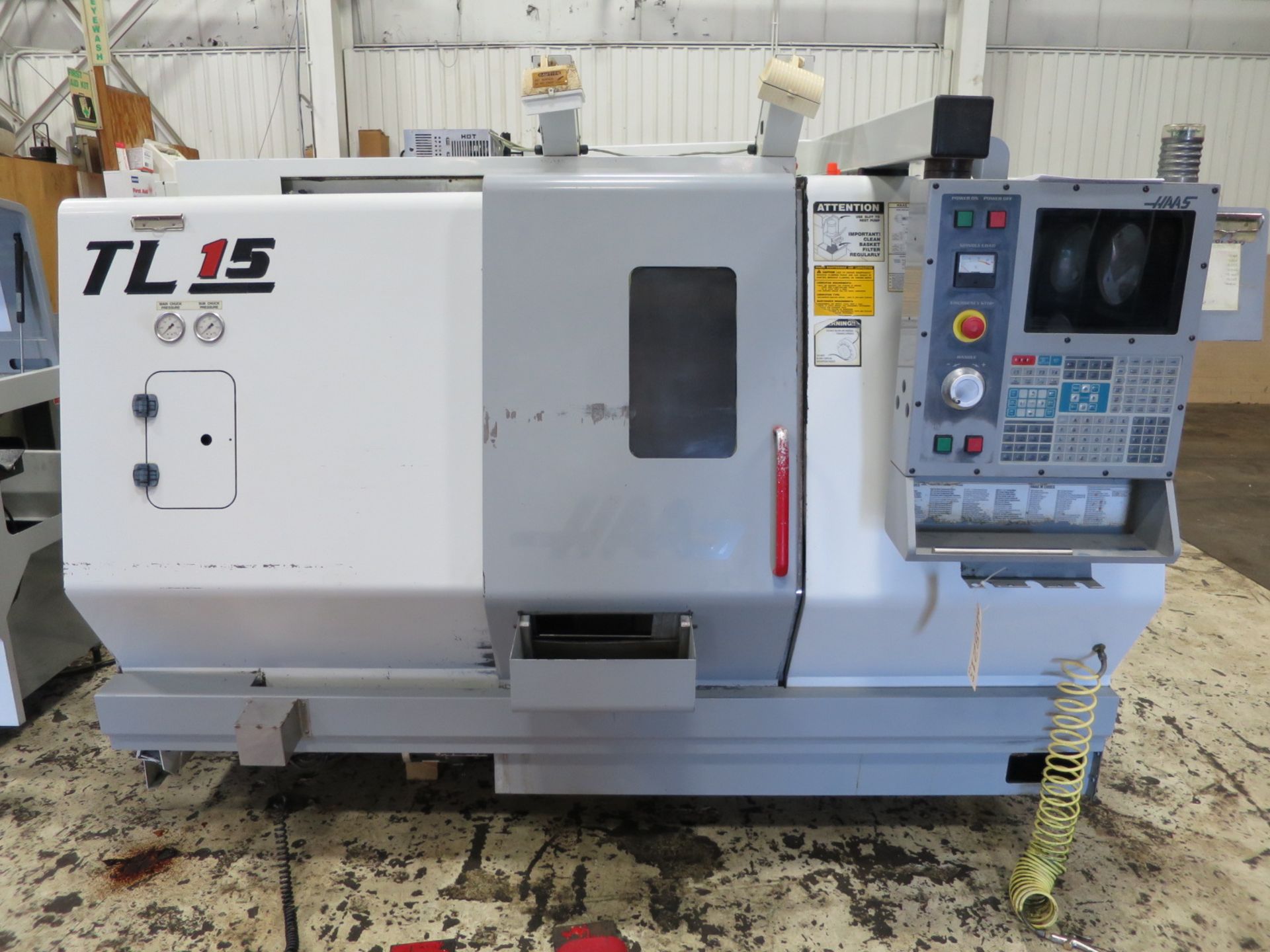 Haas TL-15 CNC lathe with Sub-Spindle, S/N 64985, - Bild 2 aus 10