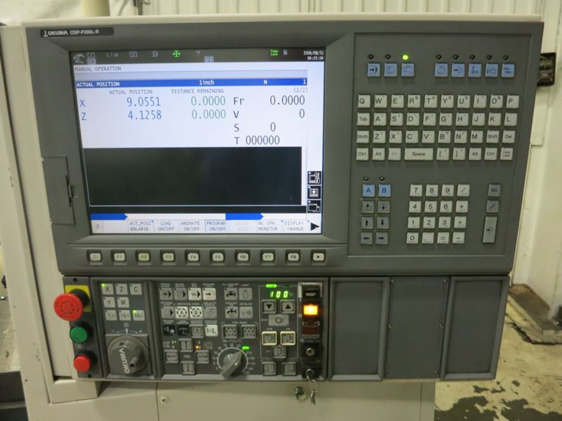 Okuma Genos L250E 2-Axis CNC Turning Center Lathe, S/N C3115, New 2011 - Bild 2 aus 9