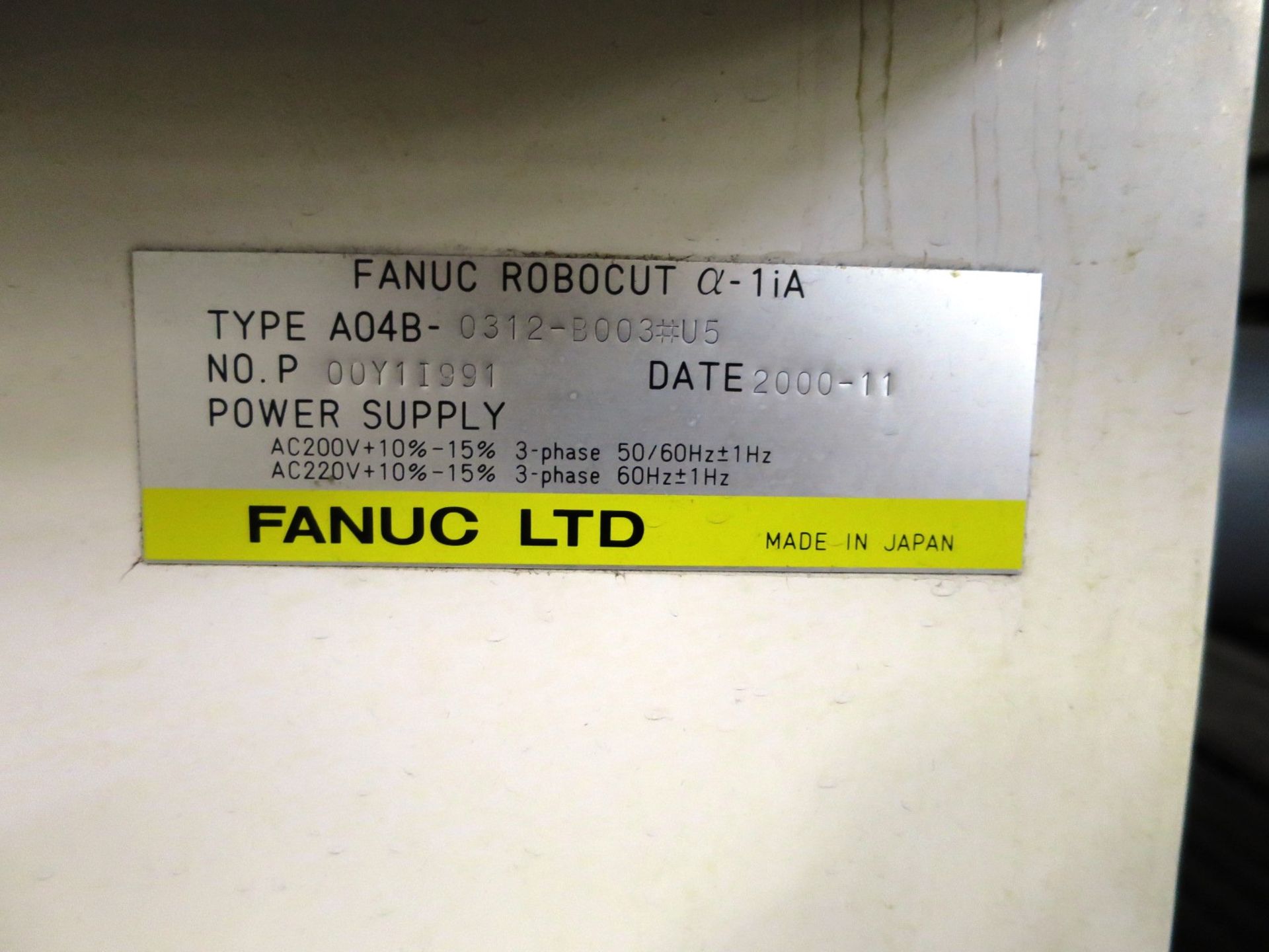 Fanuc Robocut Alpha 1iA CNC Wire EDM, New 2000, S/N: E00904826 - Image 12 of 12