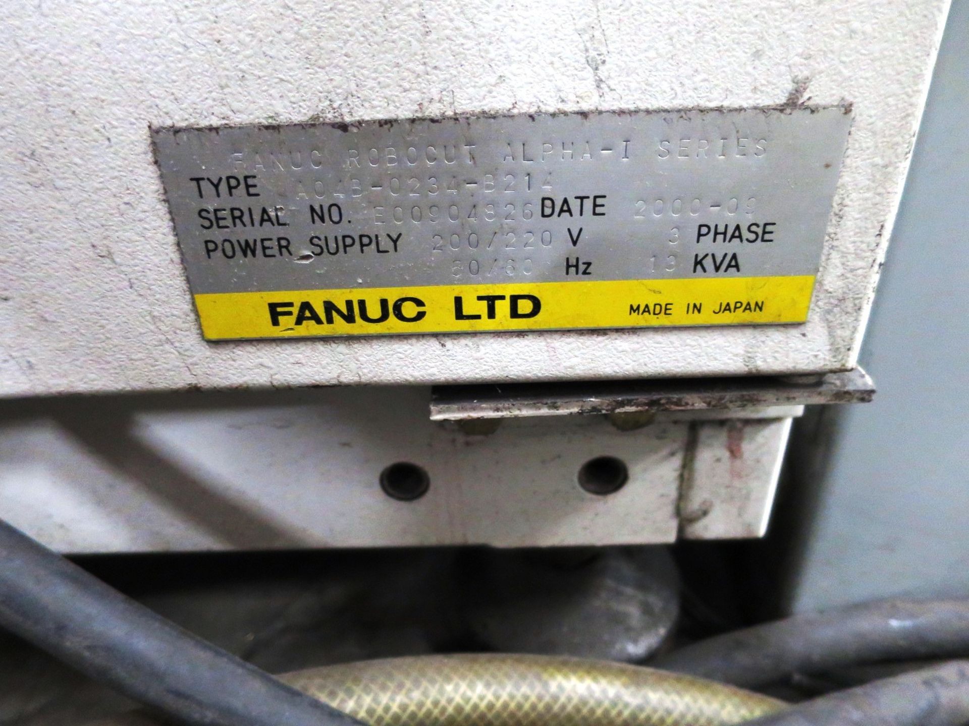 Fanuc Robocut Alpha 1iA CNC Wire EDM, New 2000, S/N: E00904826 - Image 11 of 12