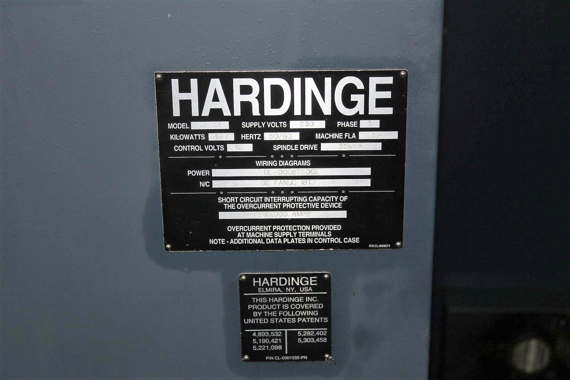 HARDINGE CONQUEST T-51 CNC TURNING CENTER, S/N CL-918-BBB - Image 16 of 20