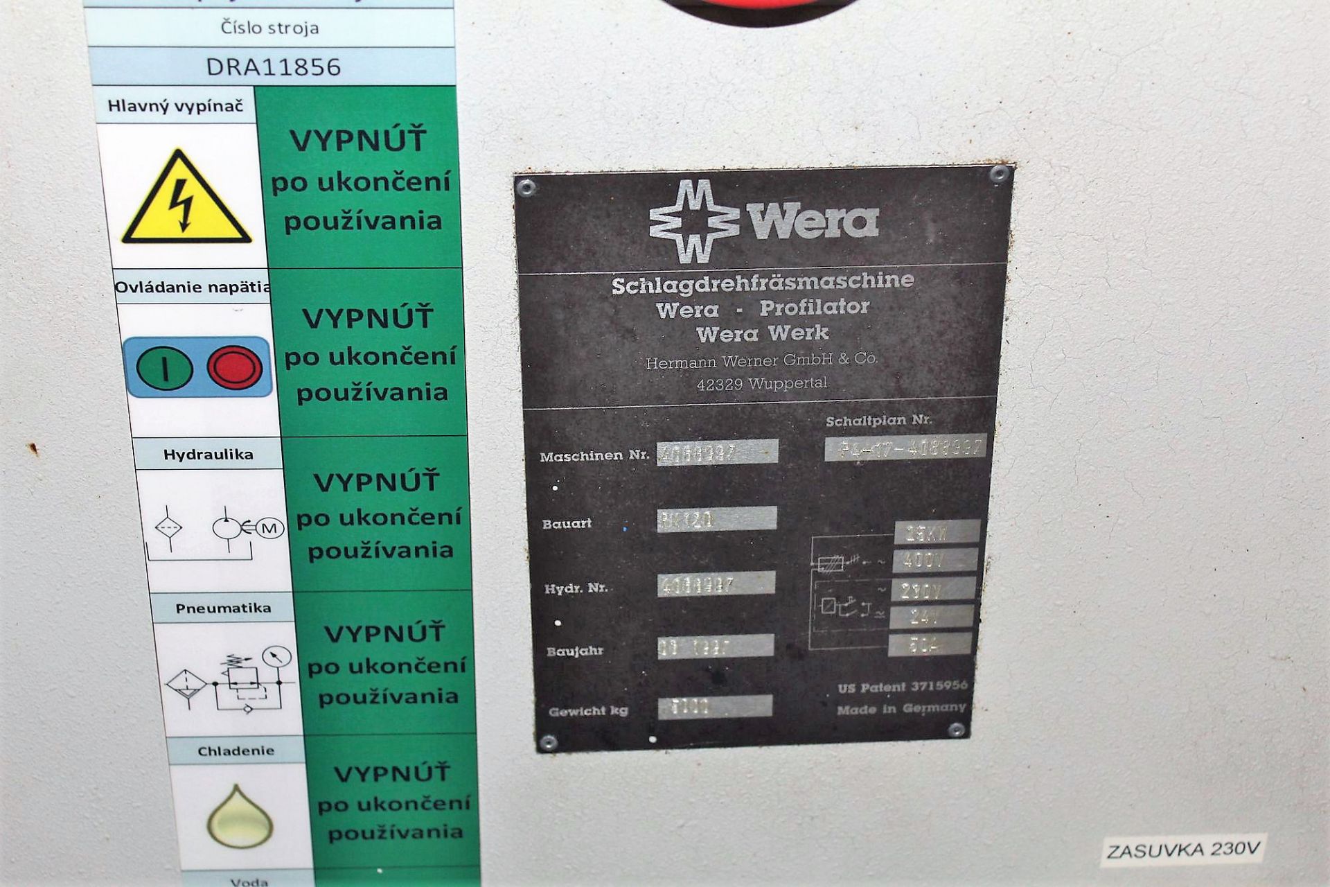 WERA MODEL RM-120 CNC GEAR PROFILATOR WITH FELSOMAT 9-PALLET PART STACKER, S/N 40-889-97 - Image 33 of 46