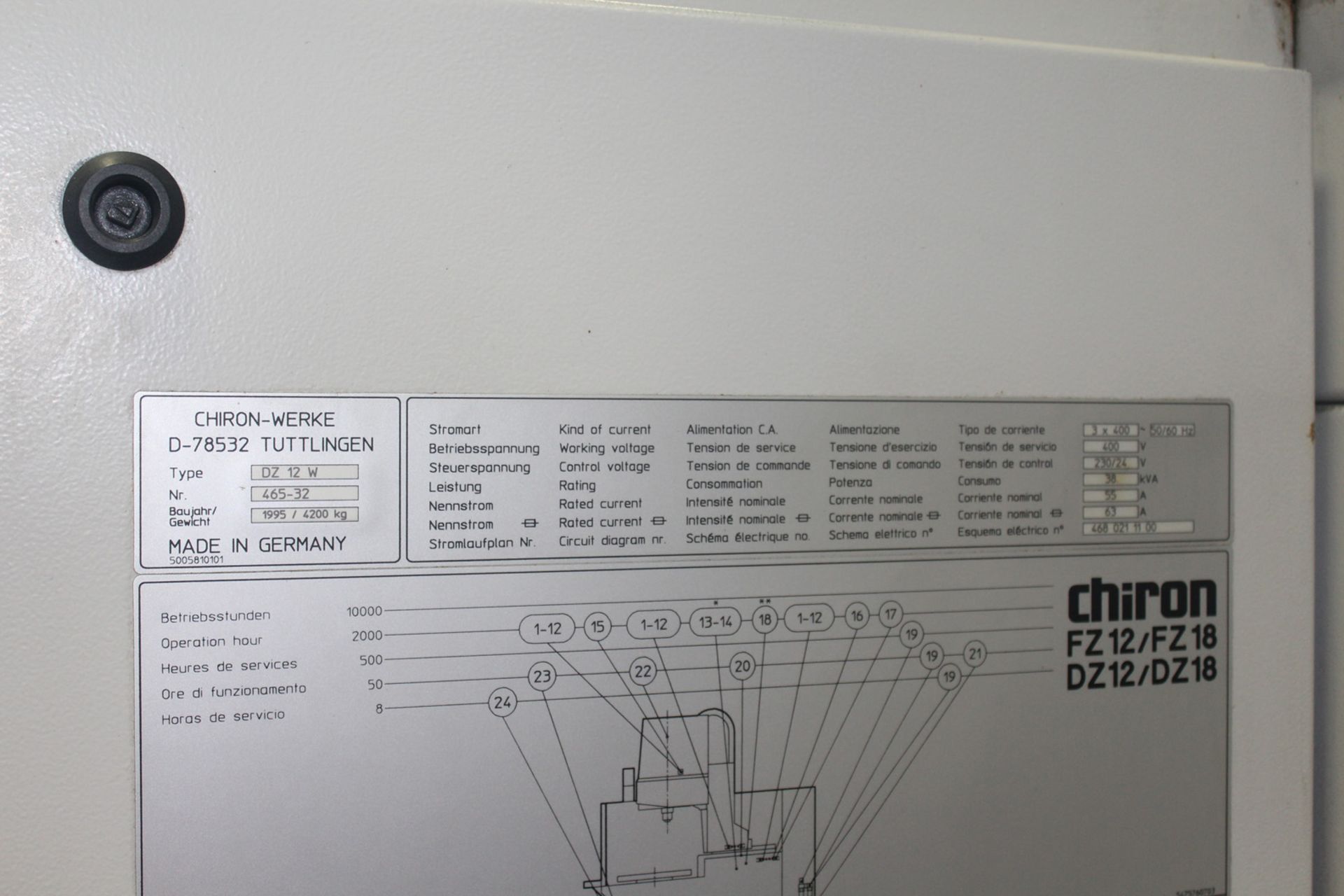 CHIRON DZ-12W MAGNUM HIGH SPEED CNC TWIN SPINDLE VERTICAL MACHING CENTER WITH PALLET CHANGER - Image 28 of 33