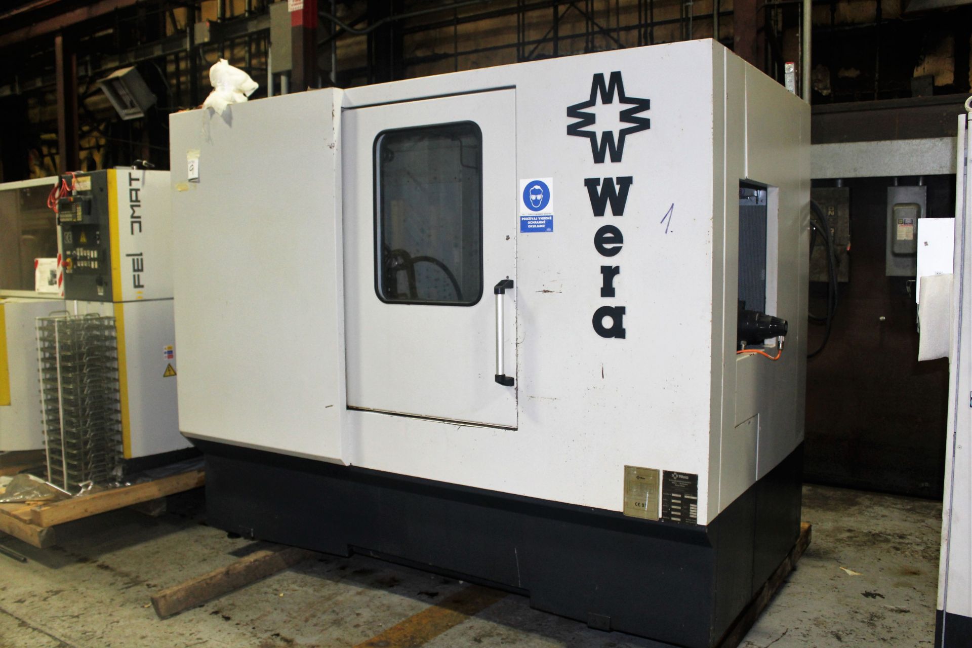 WERA MODEL RM-120 CNC GEAR PROFILATOR WITH FELSOMAT 9-PALLET PART STACKER, S/N 40-889-97 - Image 34 of 46