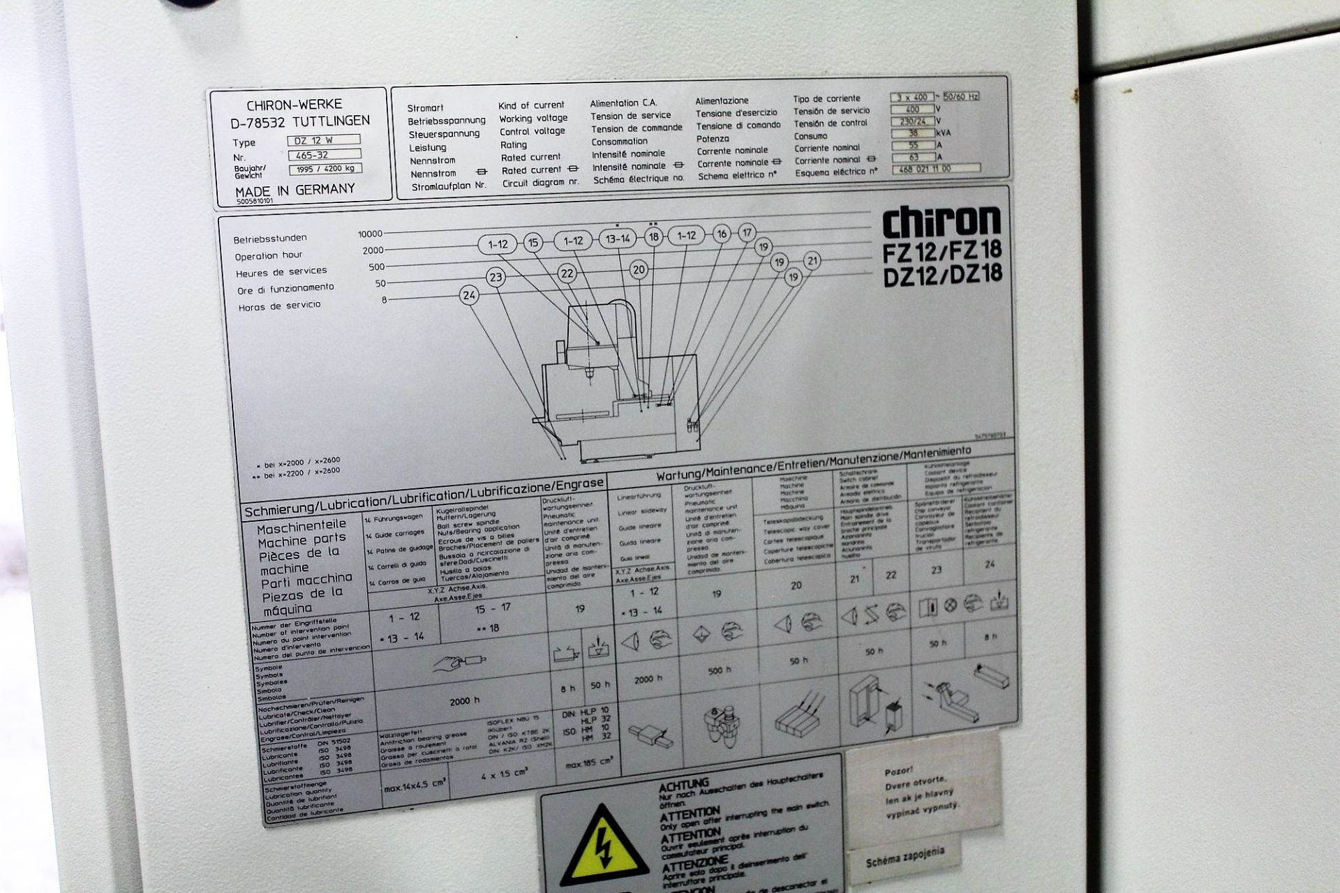 CHIRON DZ-12W MAGNUM HIGH SPEED CNC TWIN SPINDLE VERTICAL MACHING CENTER WITH PALLET CHANGER - Image 20 of 33