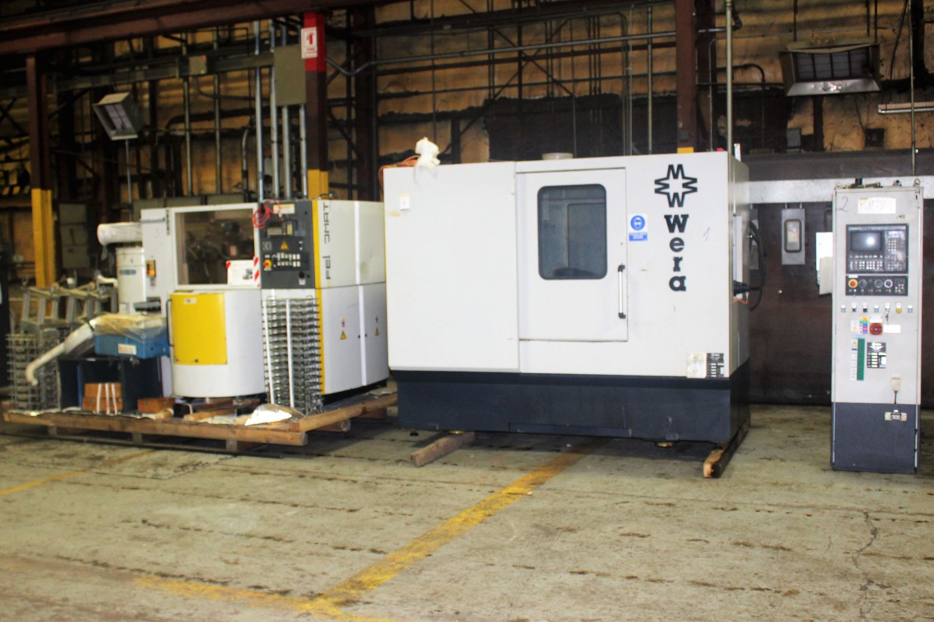 WERA MODEL RM-120 CNC GEAR PROFILATOR WITH FELSOMAT 9-PALLET PART STACKER, S/N 40-889-97 - Image 12 of 46