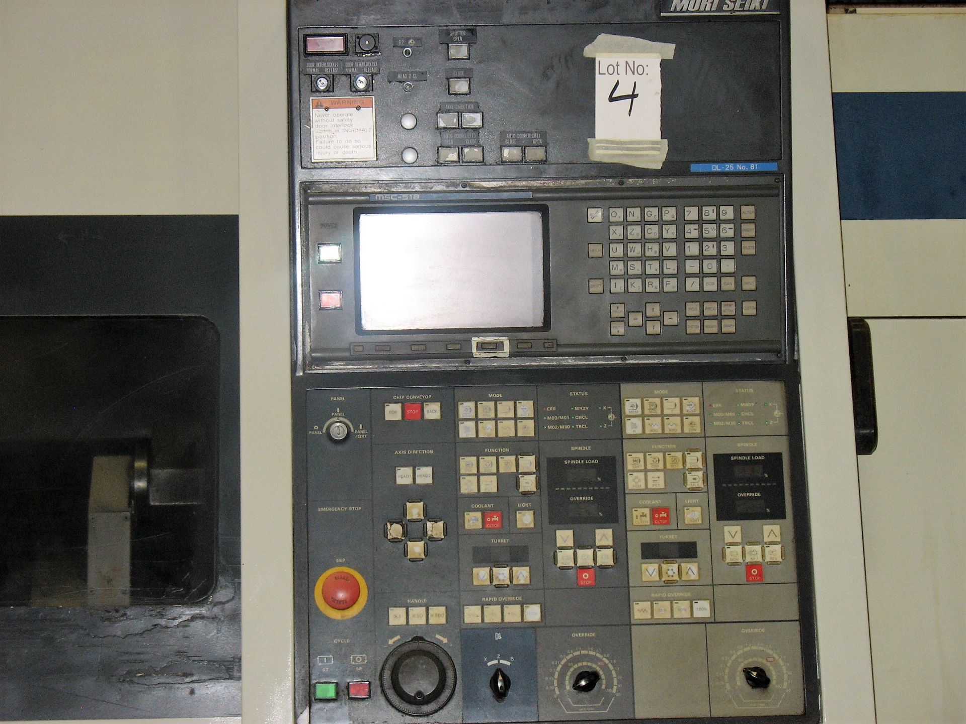 MORI SEIKI DL-25 TWIN SPINDLE TWIN TURRET CNC TURNING CENTER, S/N 81 - Image 3 of 21