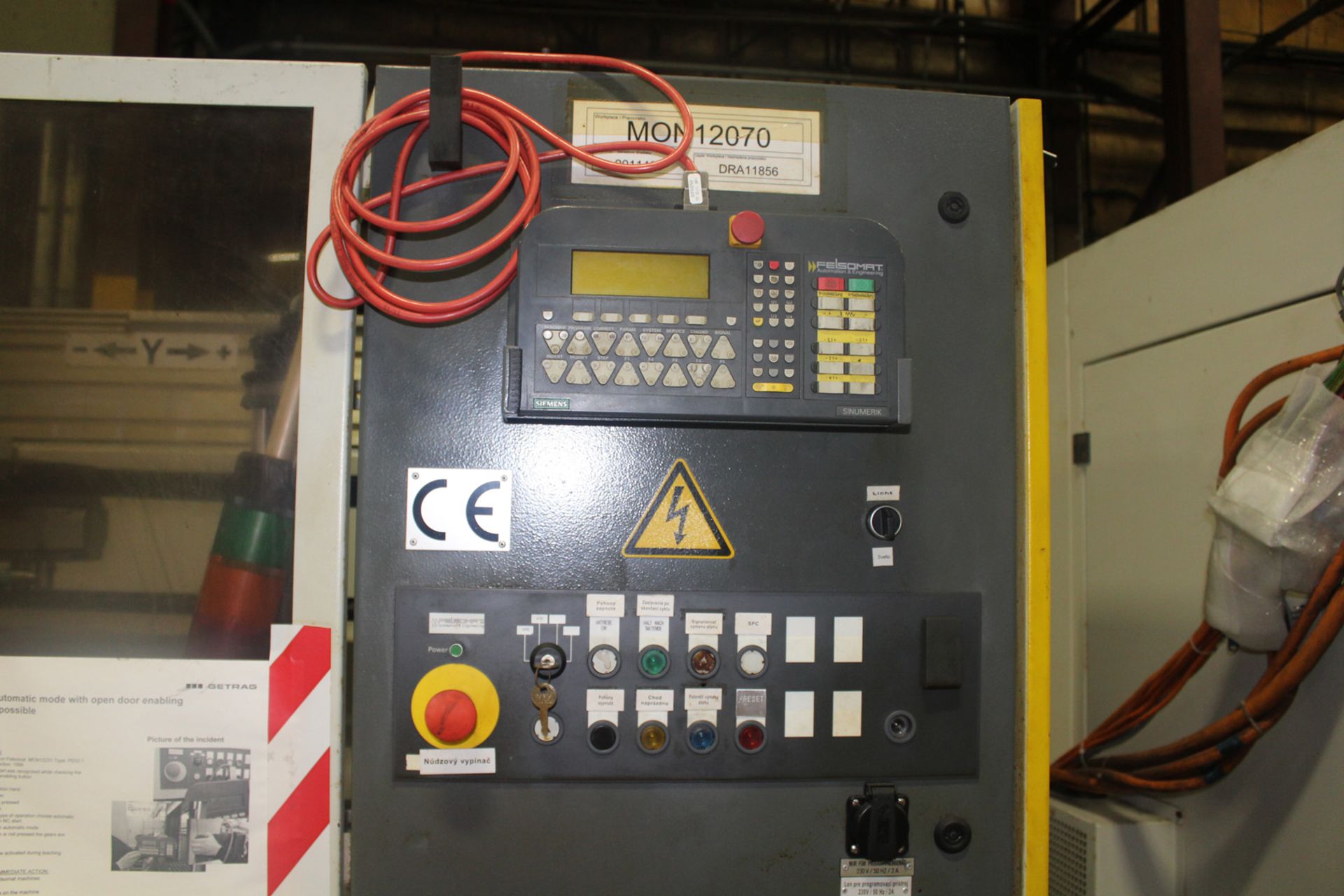 WERA MODEL RM-120 CNC GEAR PROFILATOR WITH FELSOMAT 9-PALLET PART STACKER, S/N 40-889-97 - Image 37 of 46