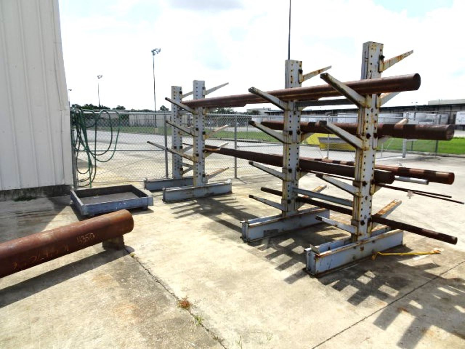 Lot of Heavy Duty Cantilever Racks with Assorted Raw Materials - Image 2 of 2