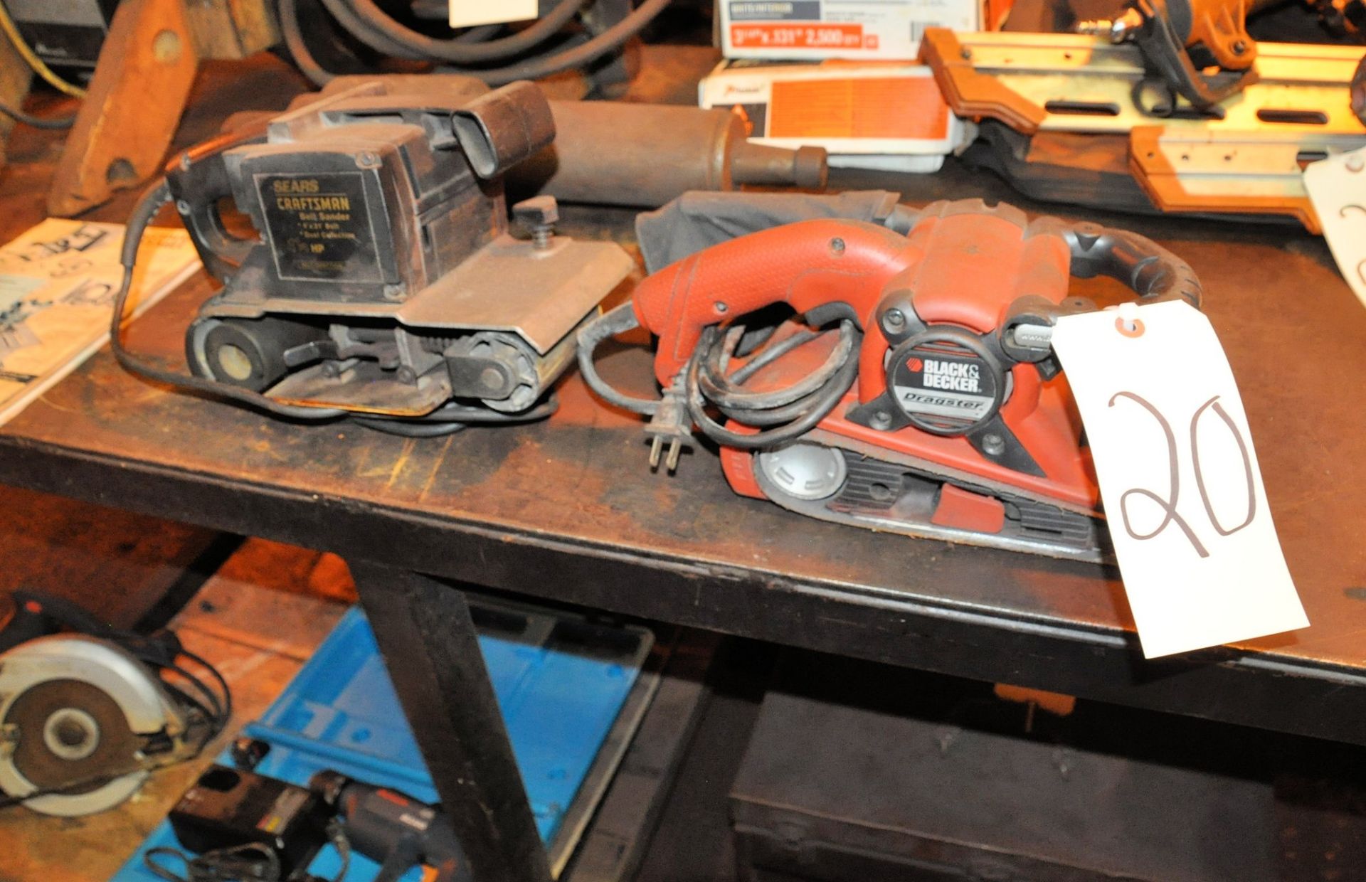 Lot of (1) BLACK & DECKER Belt Sander and (1) CRAFTSMAN Belt Sander