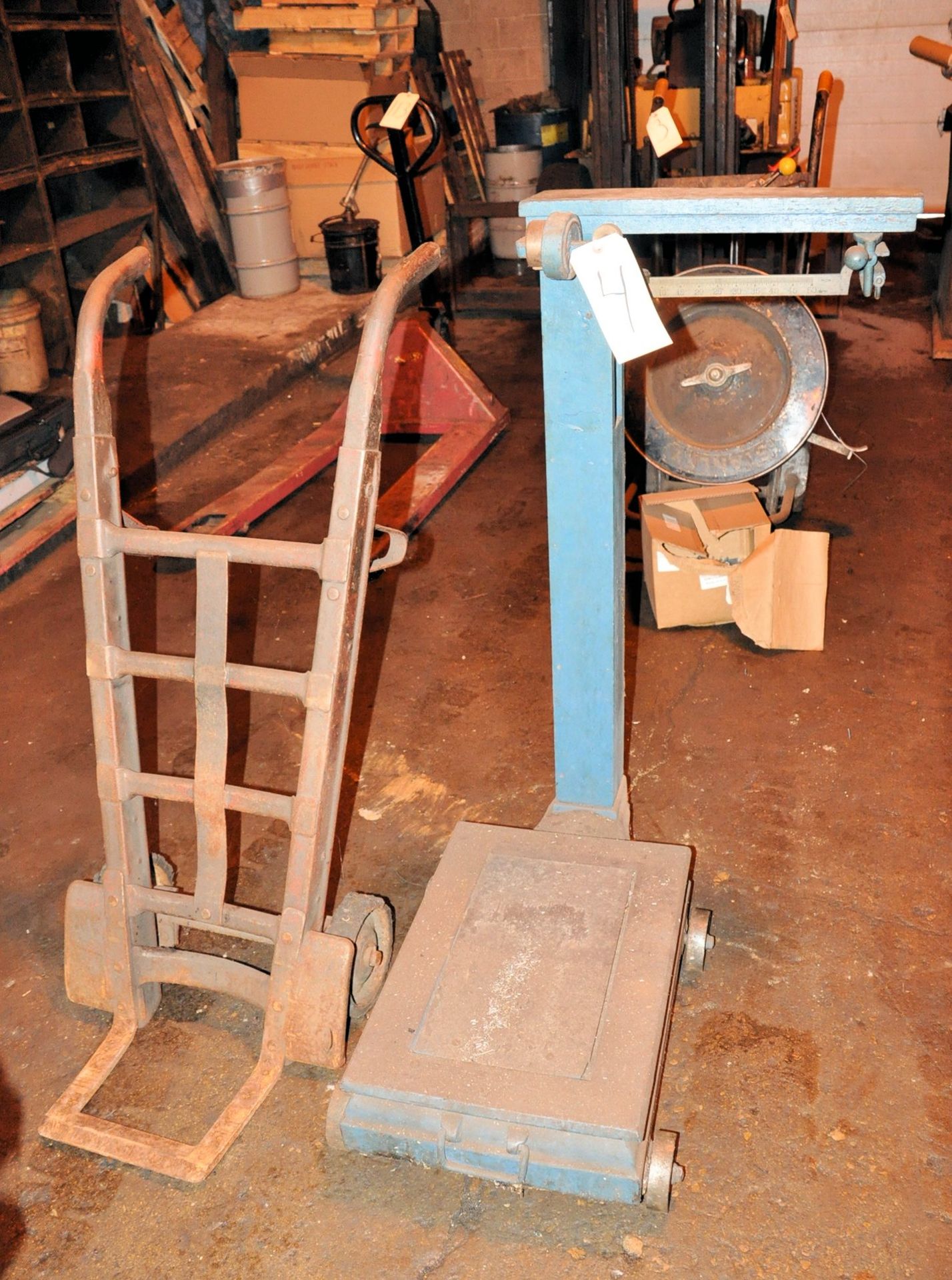 Lot-Portable Scale with 2-Wheel Hand Cart