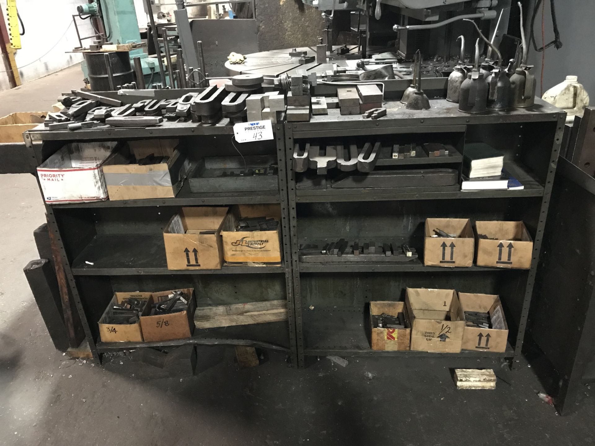 Shelving Units with Clamps and Misc. Tooling