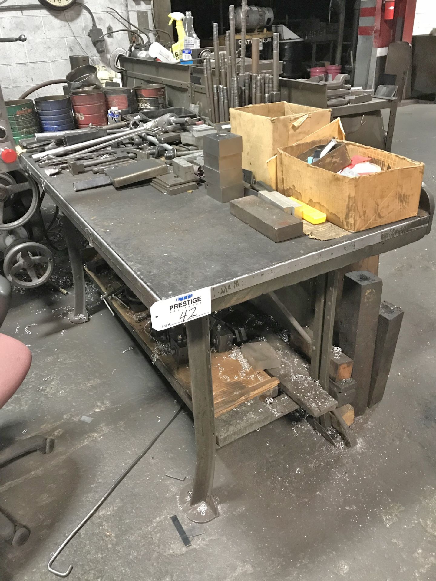 6' Steel Work Bench with Contents