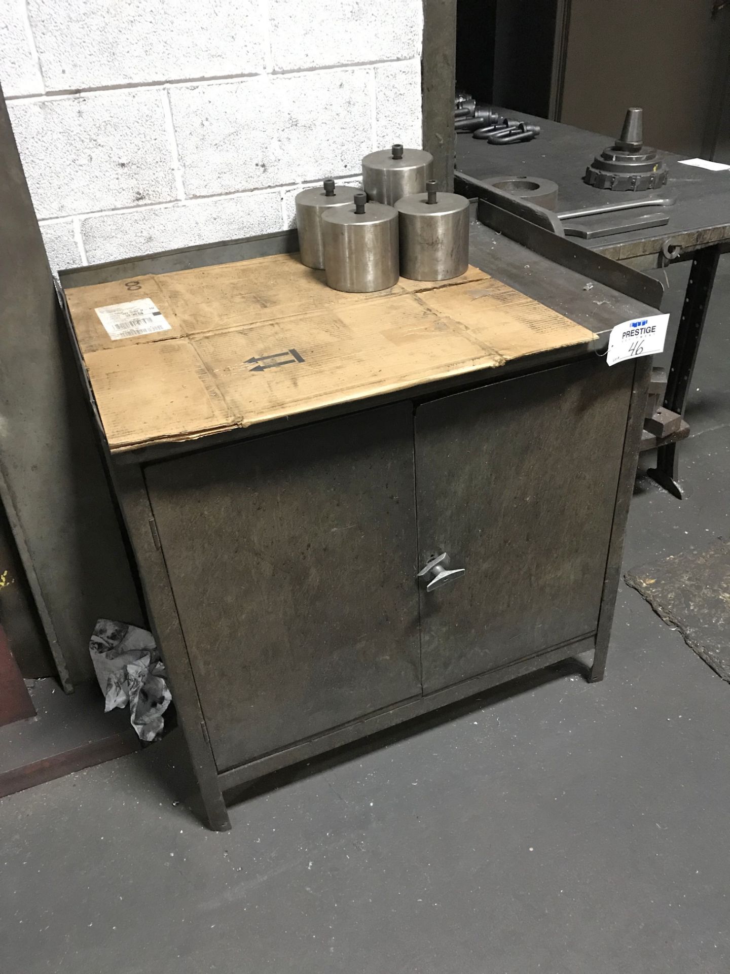2-Door Steel Cabinet with Contents