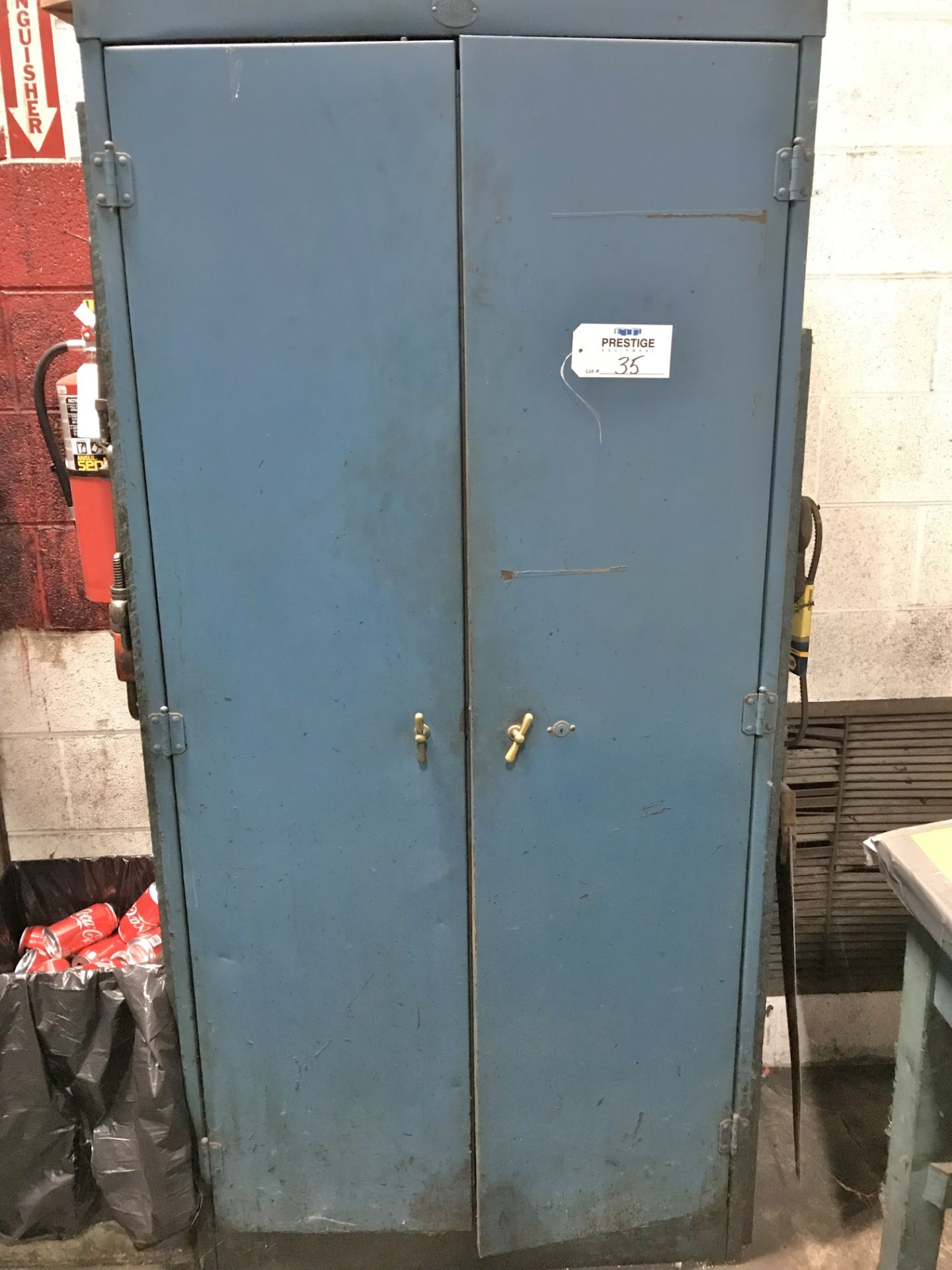 2-Door Steel Cabinet with Reamers and Misc. Tooling