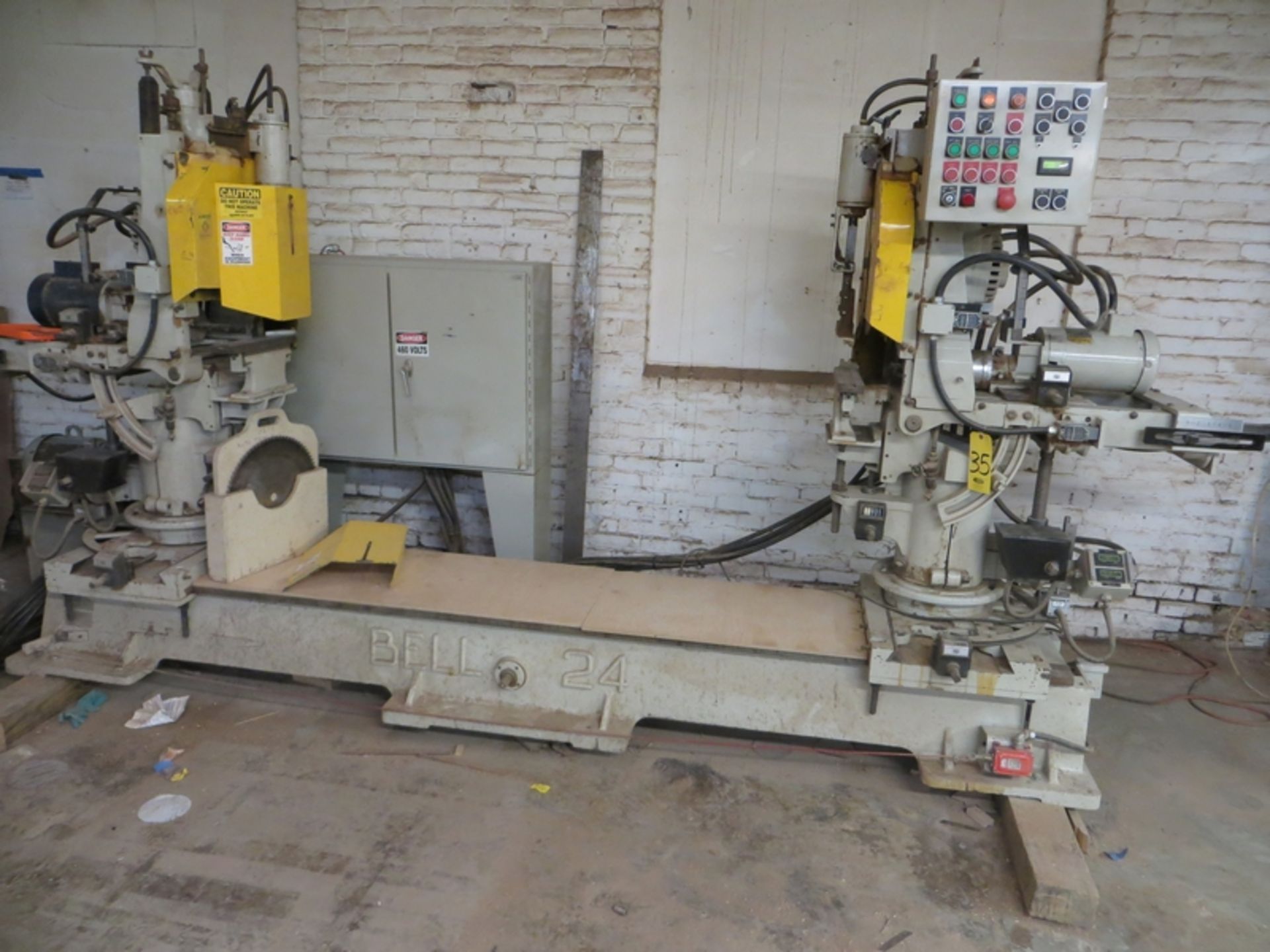 BELL 24 TWIN MITRE SAW W/HOR. TWIN DRILLING UNITS - Image 2 of 4