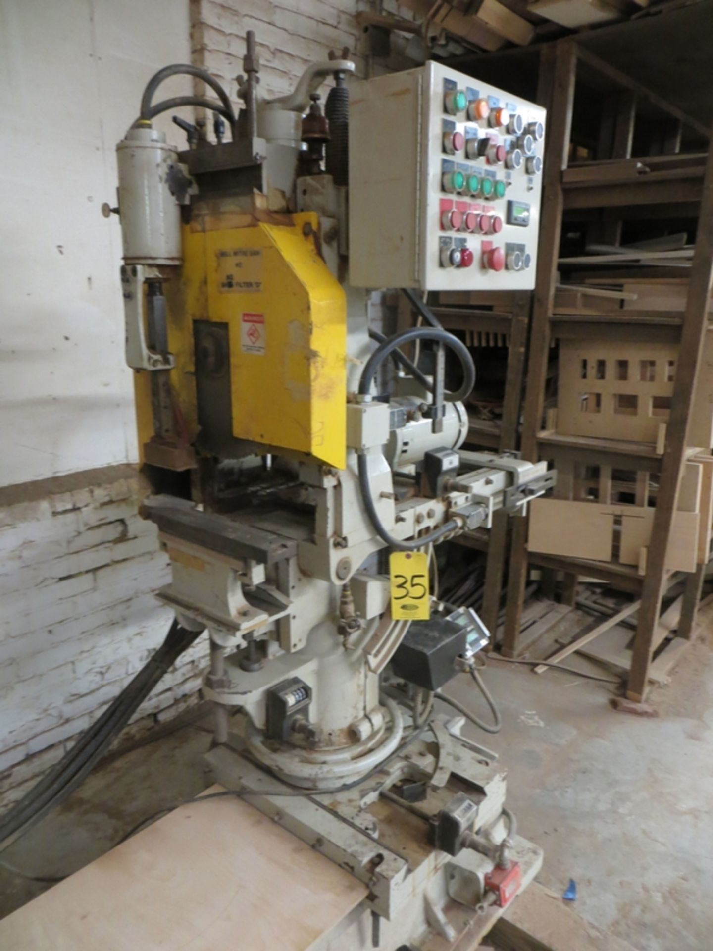 BELL 24 TWIN MITRE SAW W/HOR. TWIN DRILLING UNITS - Image 3 of 4