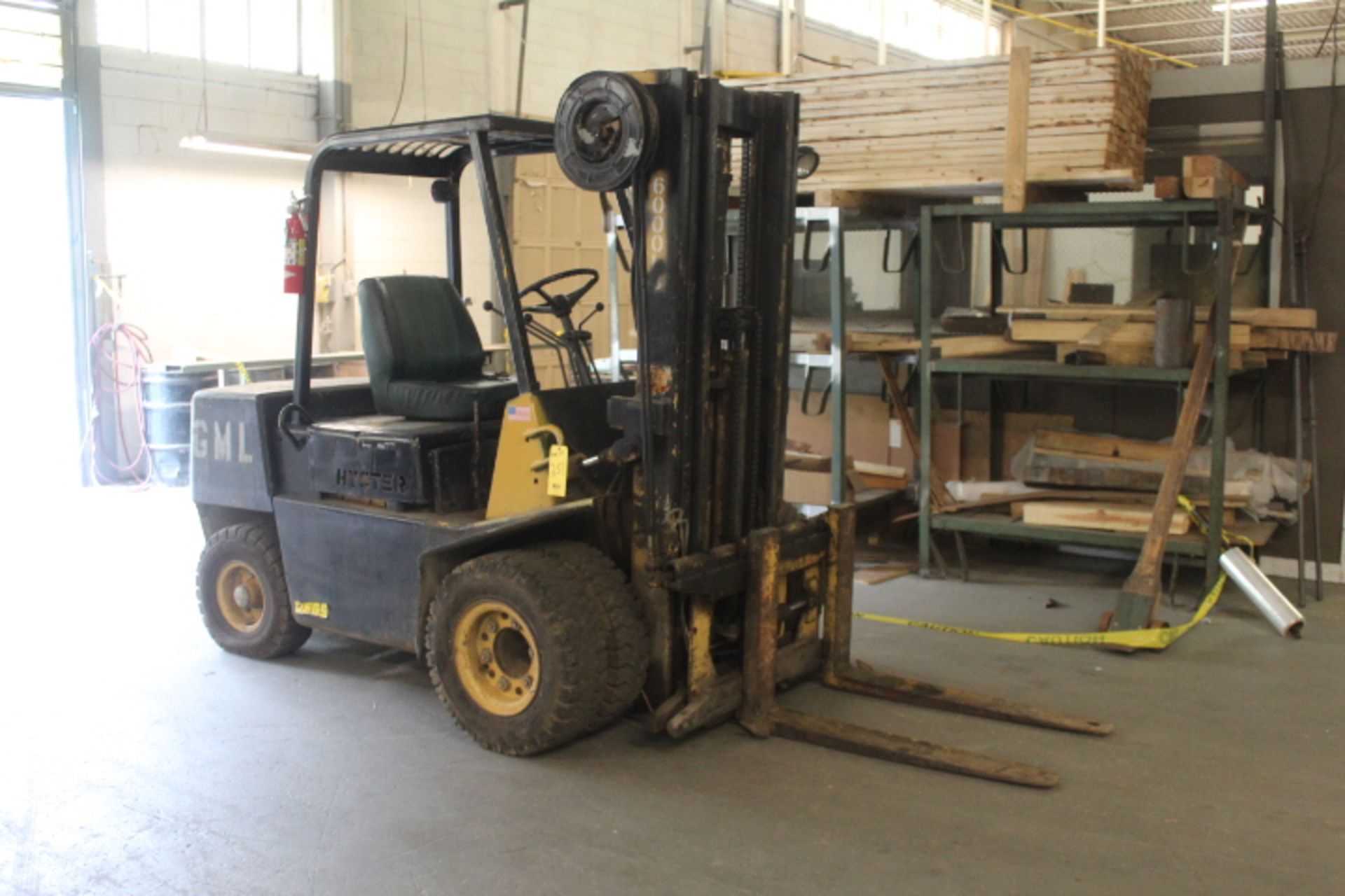 HYSTER DOUBLE PNEUM TIRE GAS FORK LIFT Model H60XL 21,548 Hours TPL