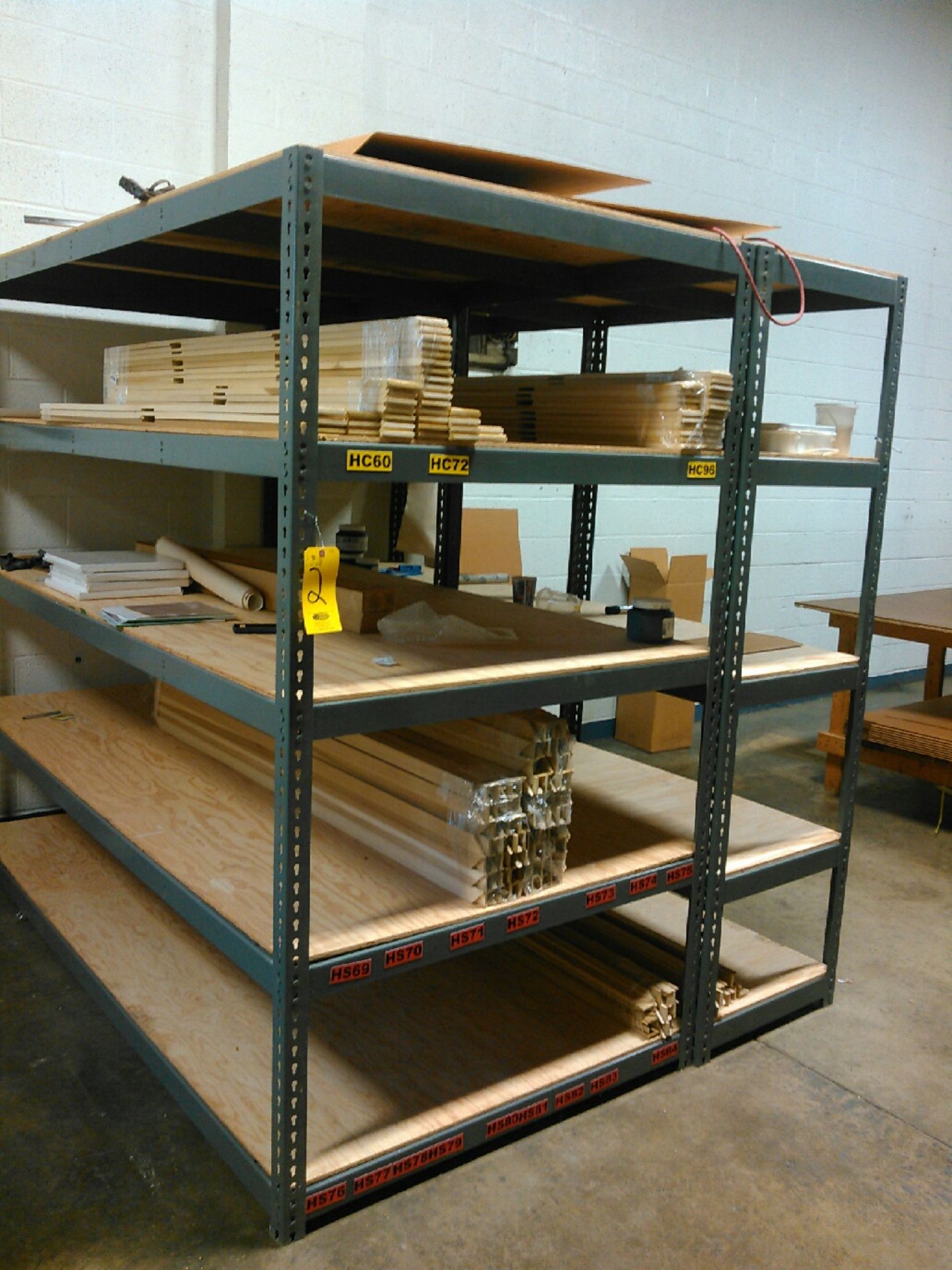 4-STEEL SHELVES-NO CONTENTS - Image 2 of 2