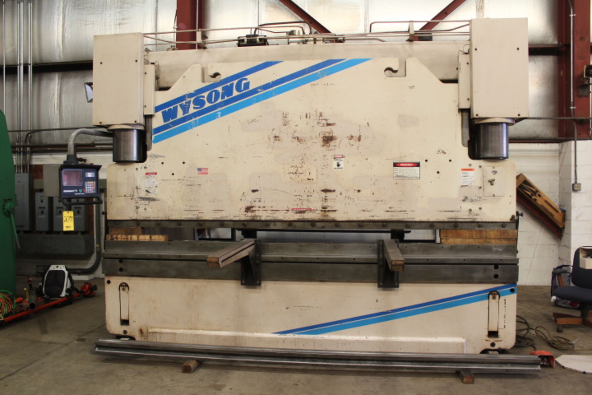 1995 WYSONG MTH-350-144 HYD. PRESS BRAKE, 350-TON CAP., 12', S/N MT10-105, HURCO AB7 CNC BACK GAUGE