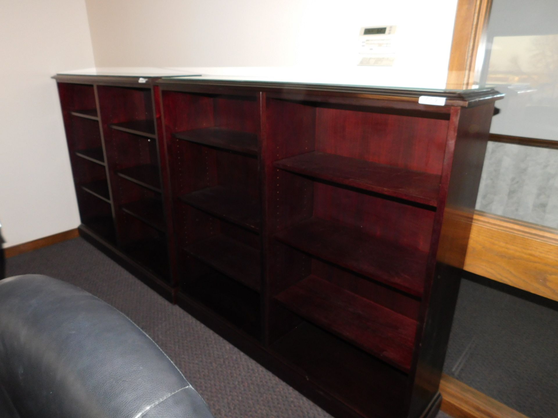 KIMBALL MAHOGANY DOUBLE WIDE BOOKCASE