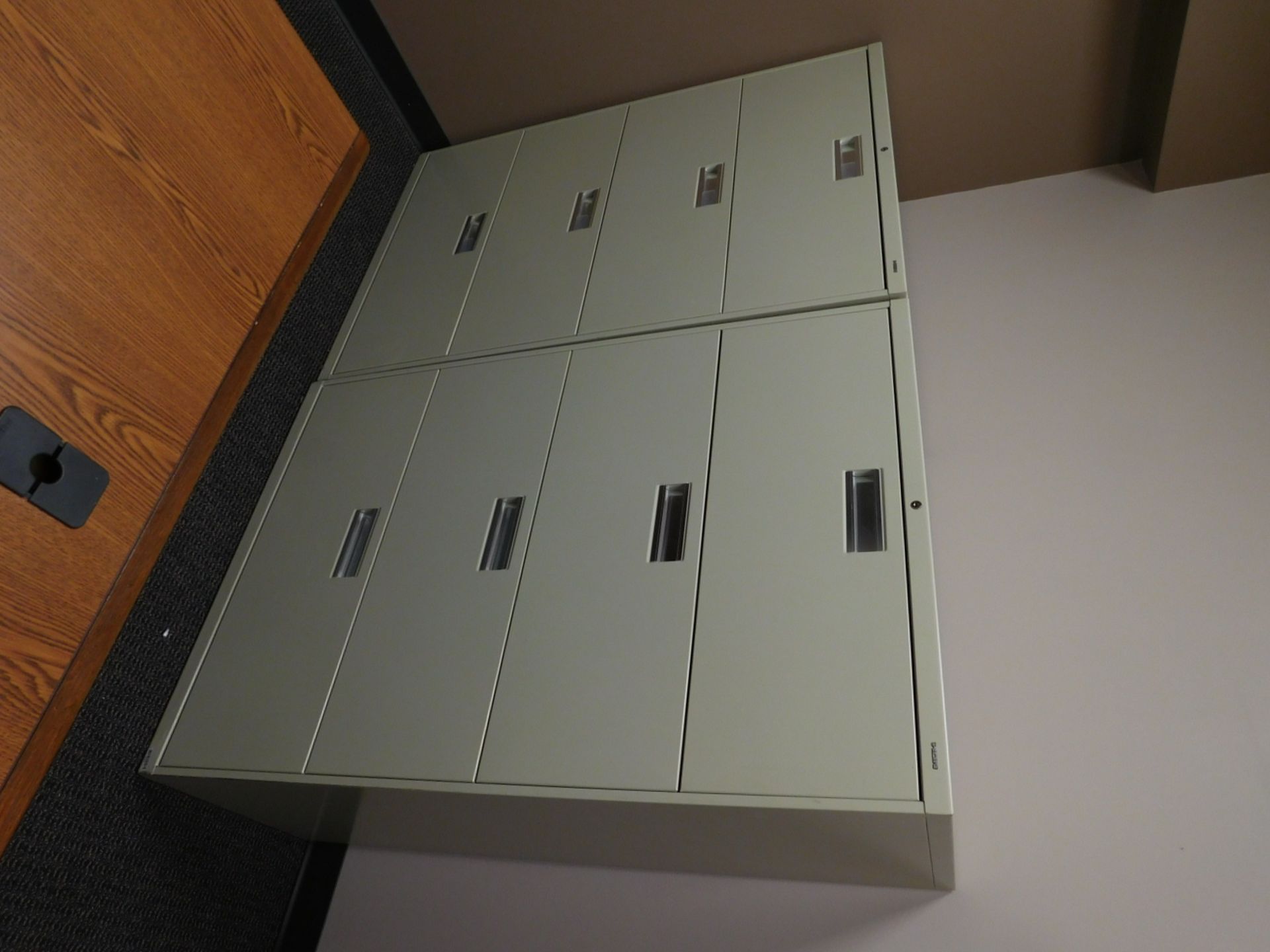 HON 4 DRAWER, 36" WIDE LEGAL OR LETTER SIZE LOCKING LATERAL FILE CABINETS