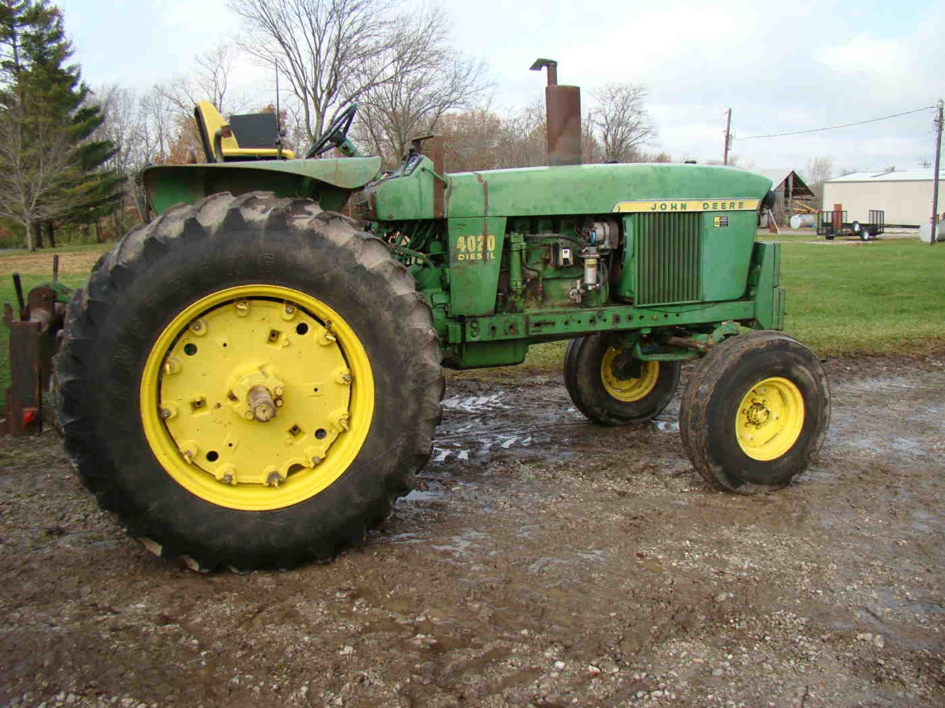 1970 John Deere 4020 diesel, wf, serial T21320564R, synchro shift, 10,621 hrs, newer injectors and - Image 2 of 13