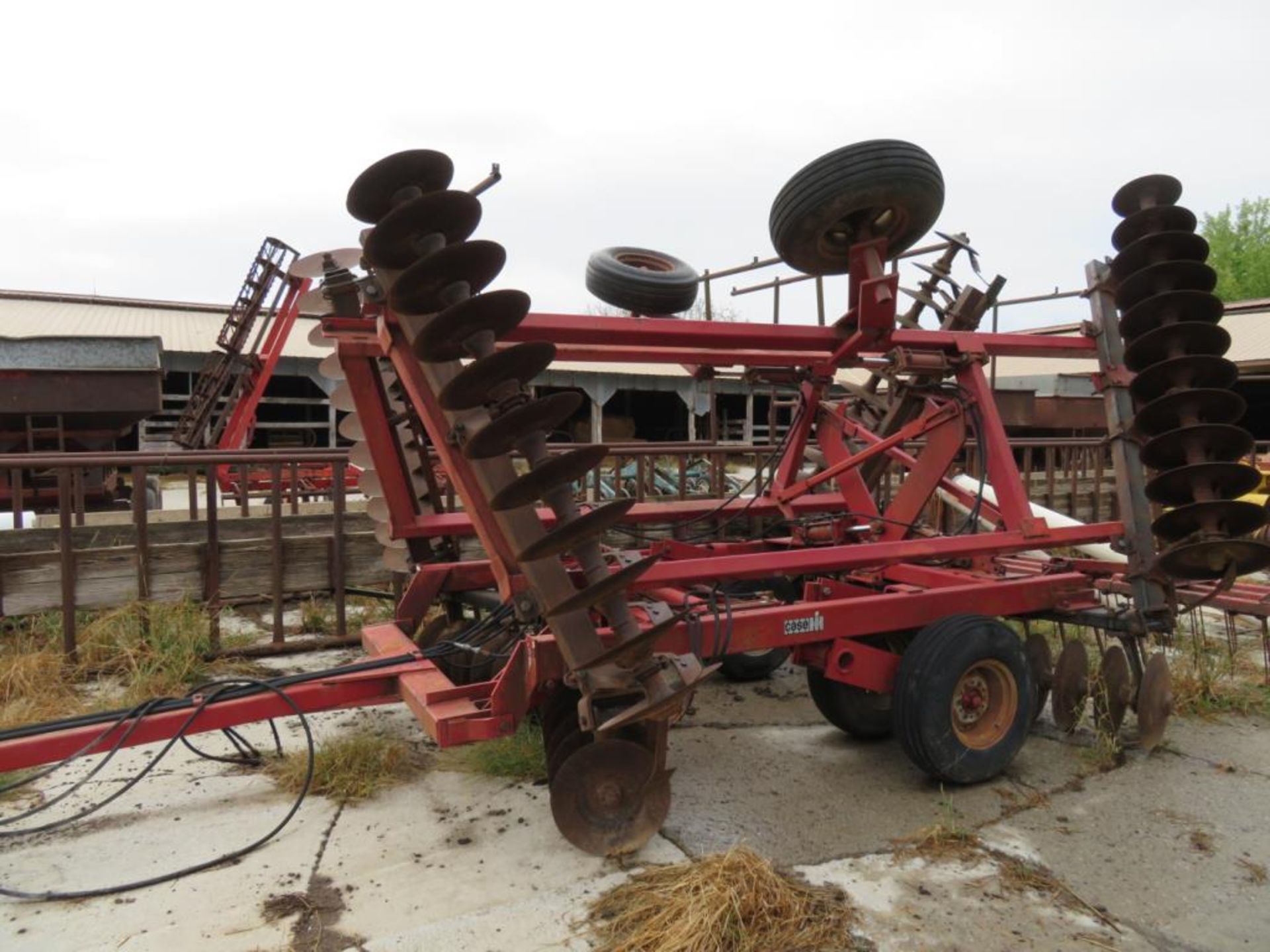 Case IH 496 disk 22ft w/spring tooth harrow serial 04700000060819